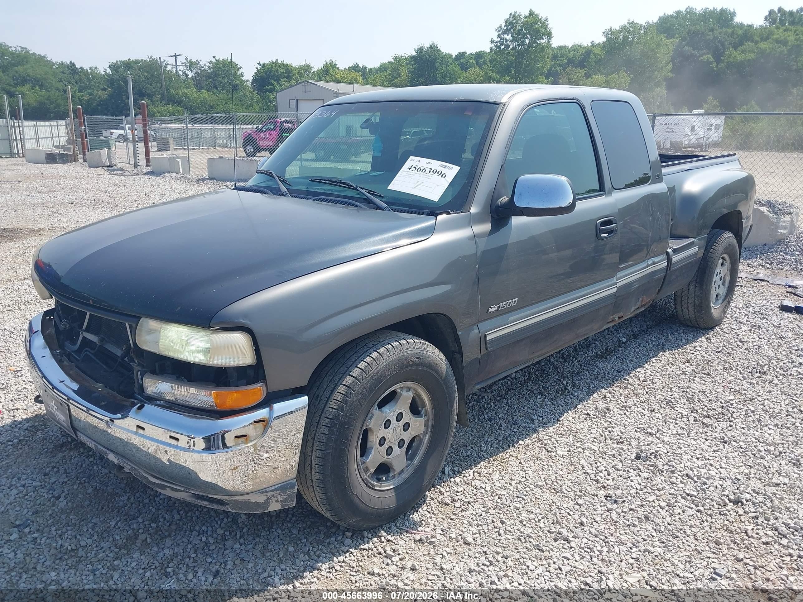2000 Chevrolet Silverado 1500 Ls Gray vin: 2GCEC19VXY1273321