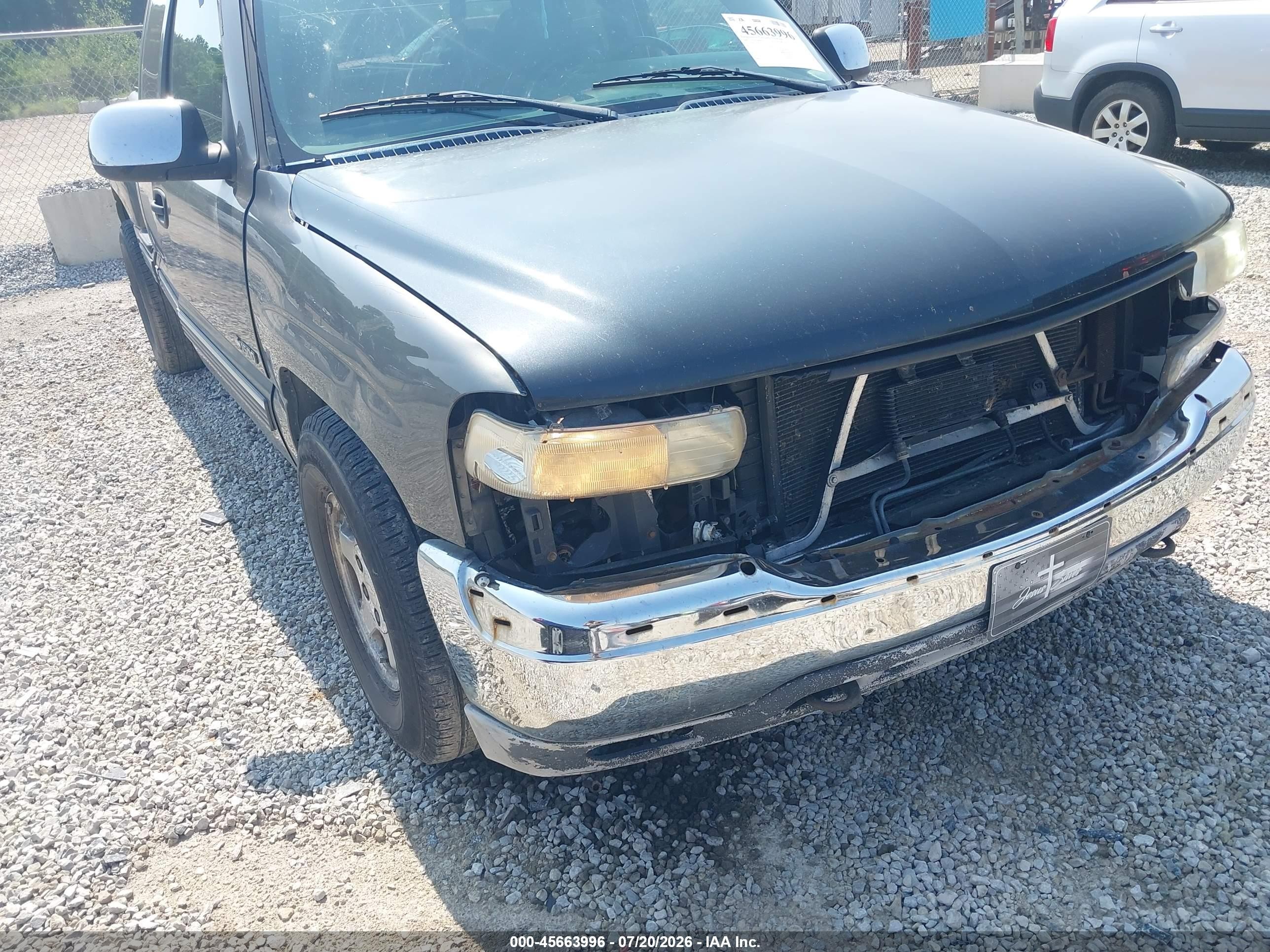 2000 Chevrolet Silverado 1500 Ls Gray vin: 2GCEC19VXY1273321