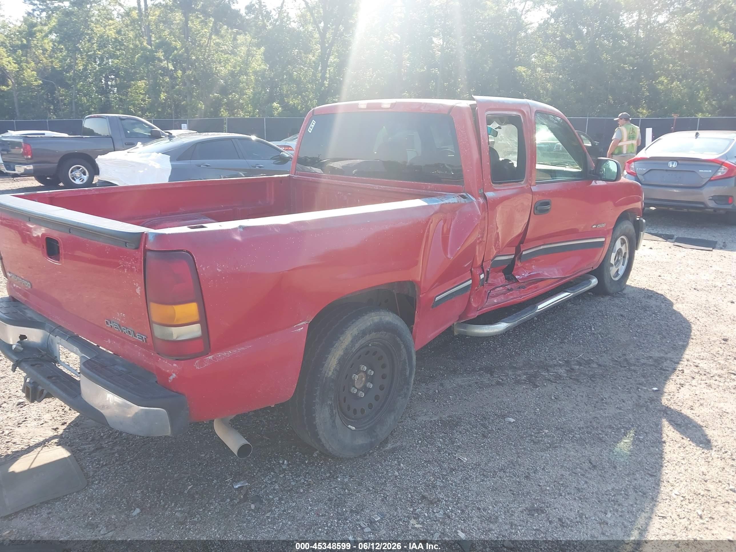 2001 Chevrolet Silverado 1500 Ls Red vin: 2GCEC19W111175020