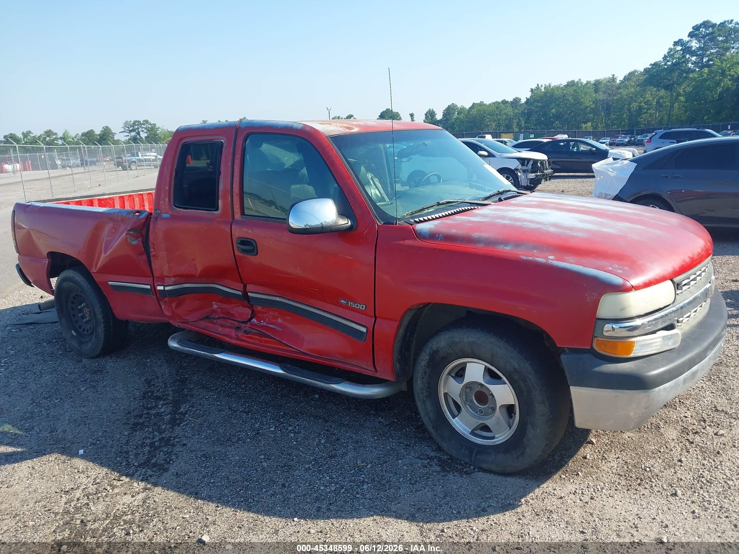2001 Chevrolet Silverado 1500 Ls Red vin: 2GCEC19W111175020