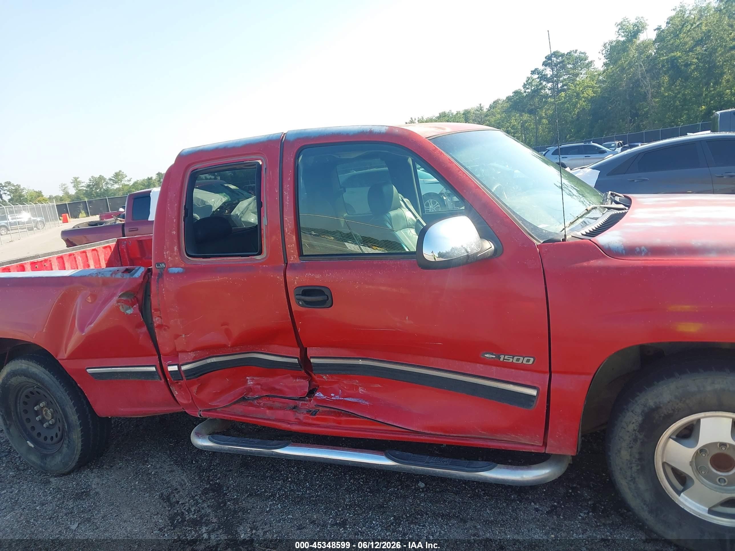 2001 Chevrolet Silverado 1500 Ls Red vin: 2GCEC19W111175020