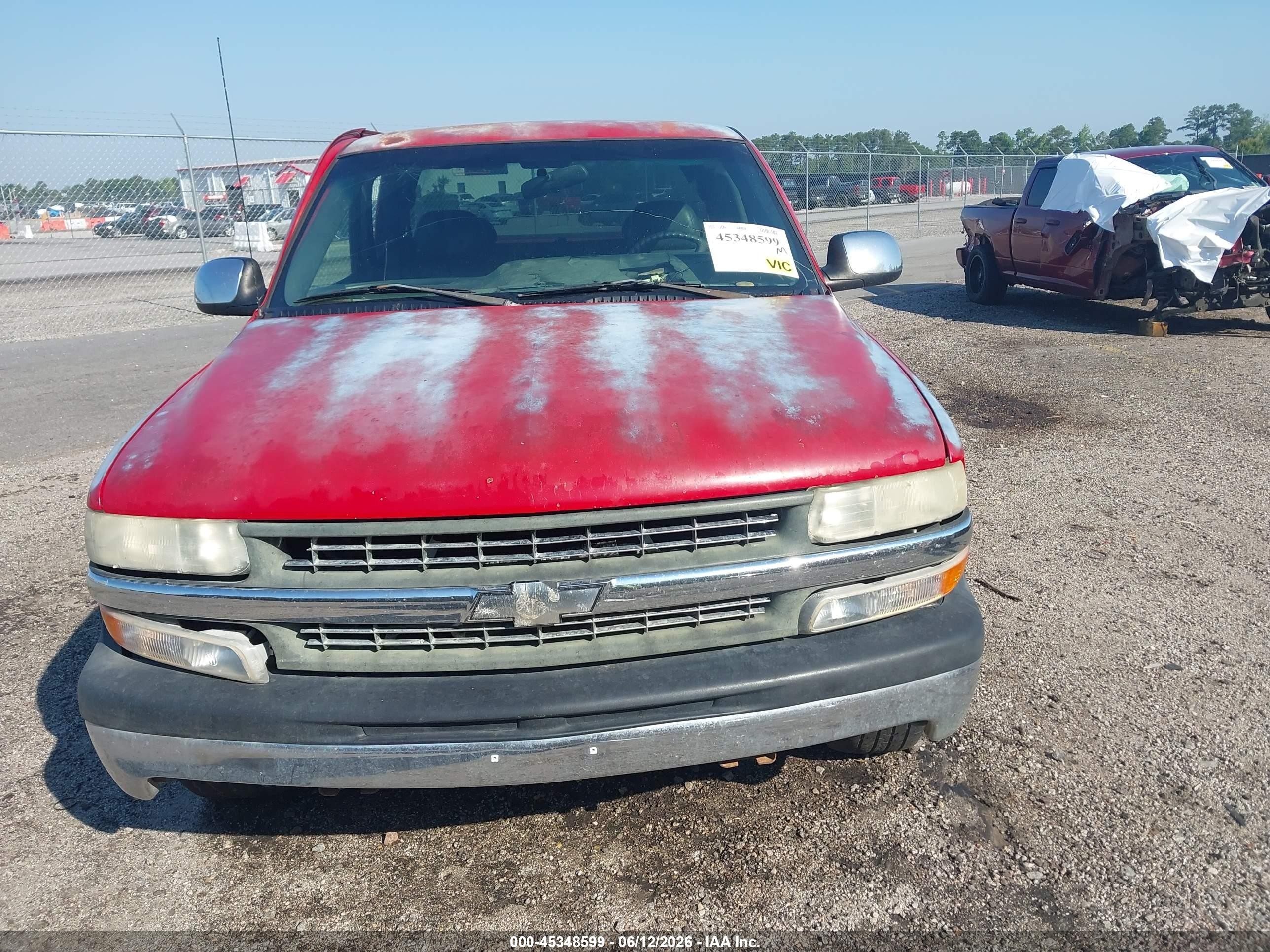 2001 Chevrolet Silverado 1500 Ls Red vin: 2GCEC19W111175020