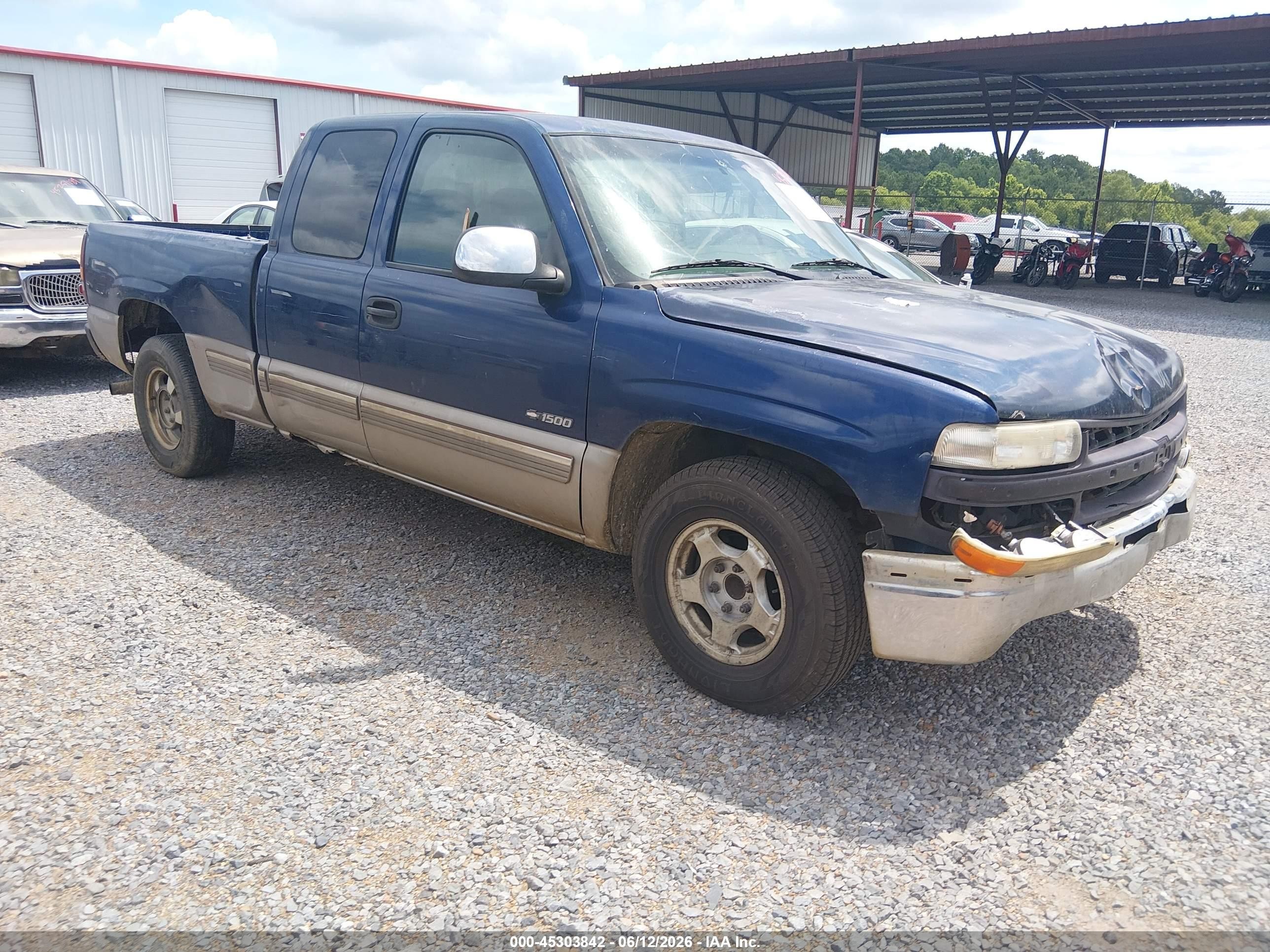 2002 Chevrolet Silverado 1500 Ls Blue vin: 2GCEC19W121161832
