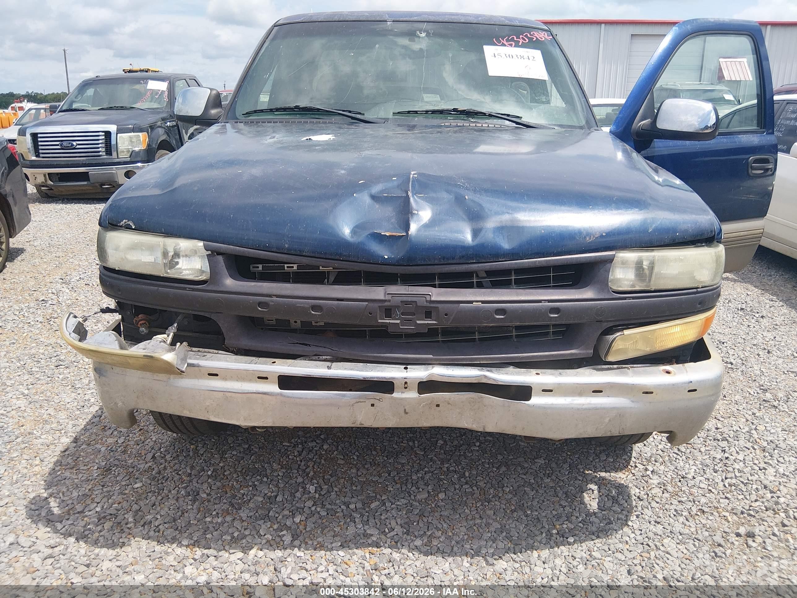 2002 Chevrolet Silverado 1500 Ls Blue vin: 2GCEC19W121161832