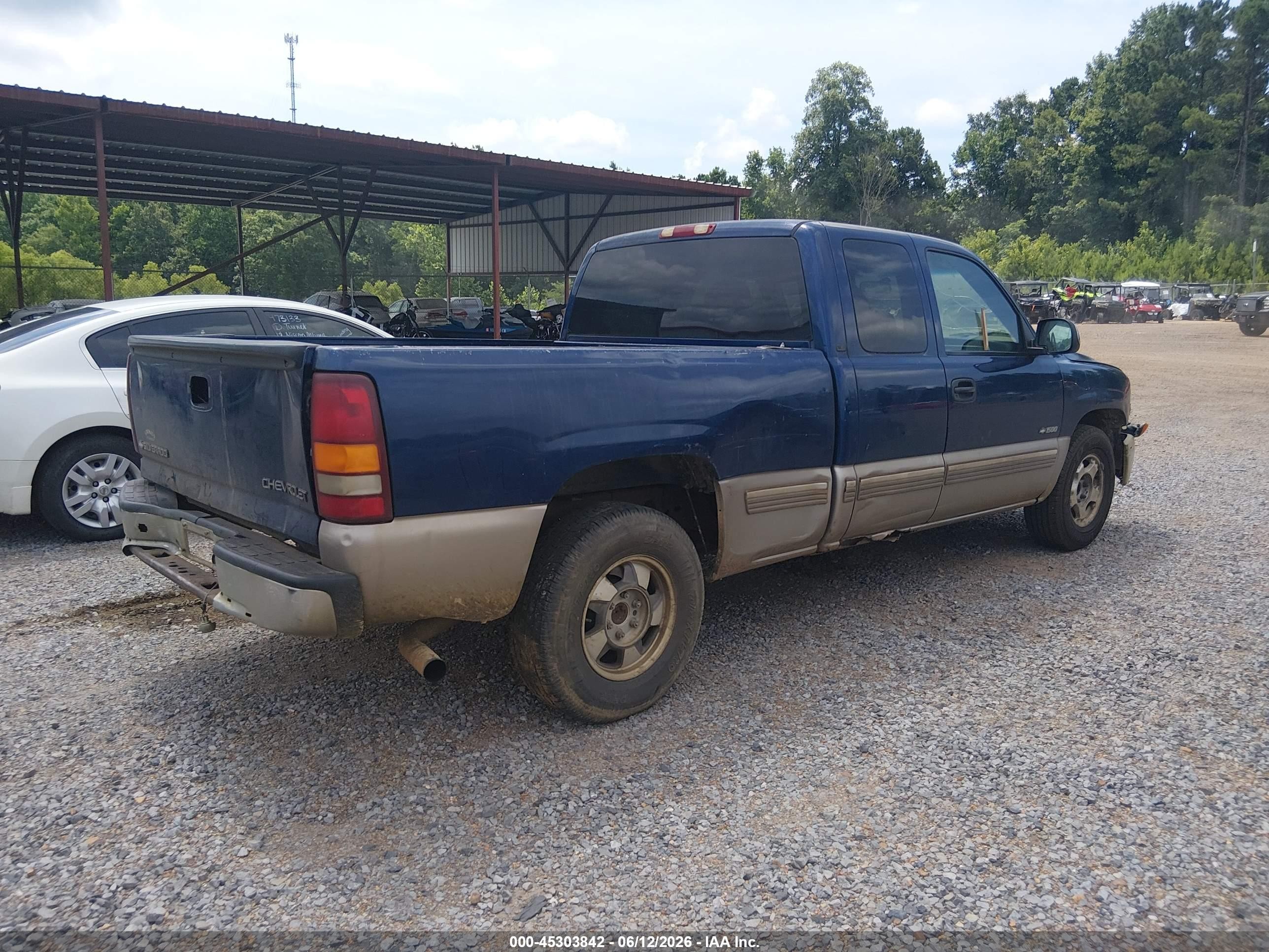 2002 Chevrolet Silverado 1500 Ls Blue vin: 2GCEC19W121161832
