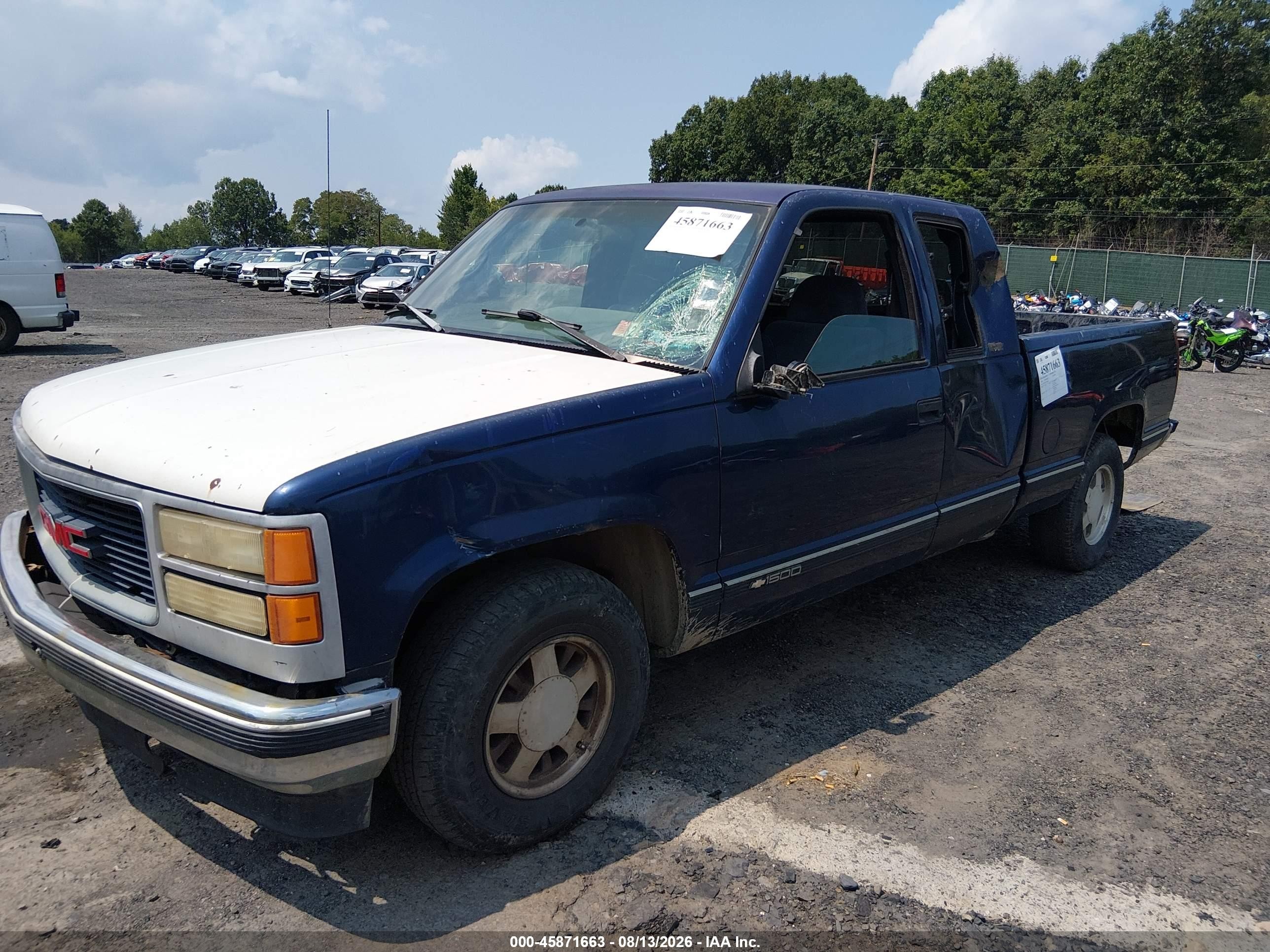 1996 Chevrolet Gmt-400 C1500 Blue vin: 2GCEC19W3T1150946