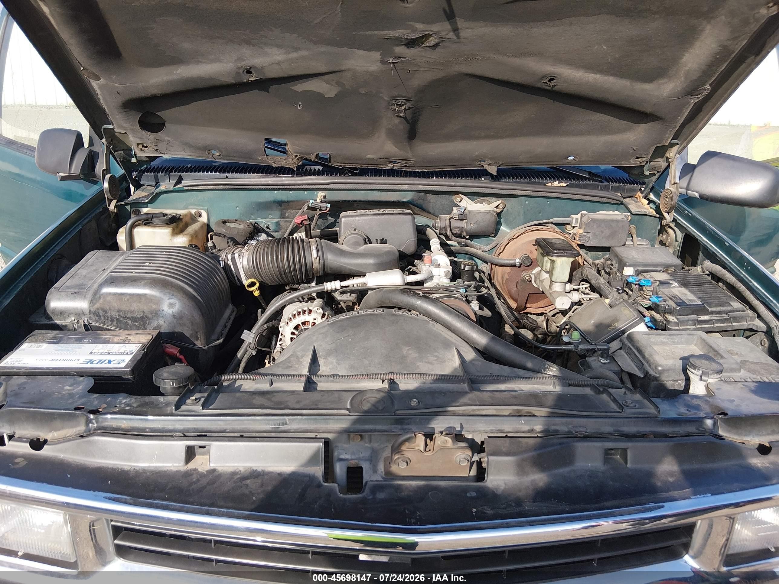 1997 Chevrolet C1500 Fleetside Green vin: 2GCEC19W3V1108828