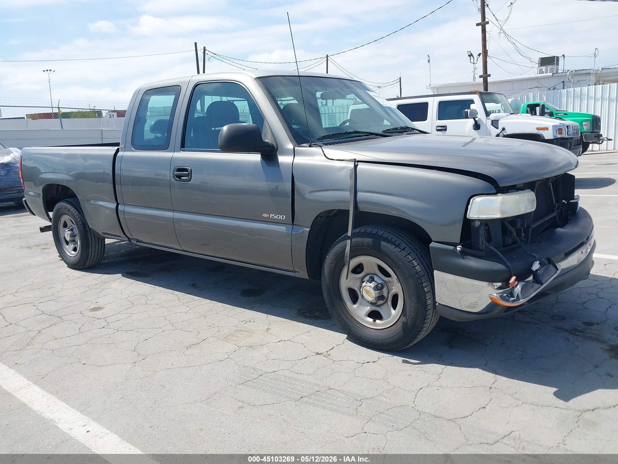 2001 Chevrolet Silverado 1500   Gray vin: 2GCEC19W711374282