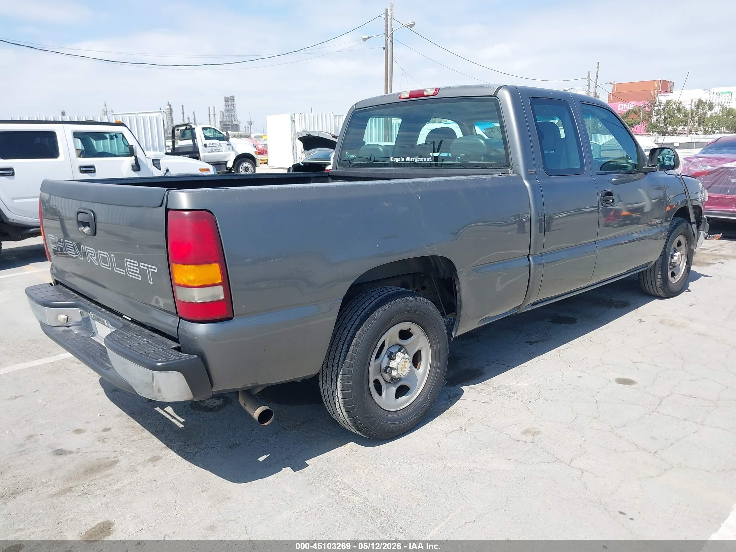 2001 Chevrolet Silverado 1500   Gray vin: 2GCEC19W711374282