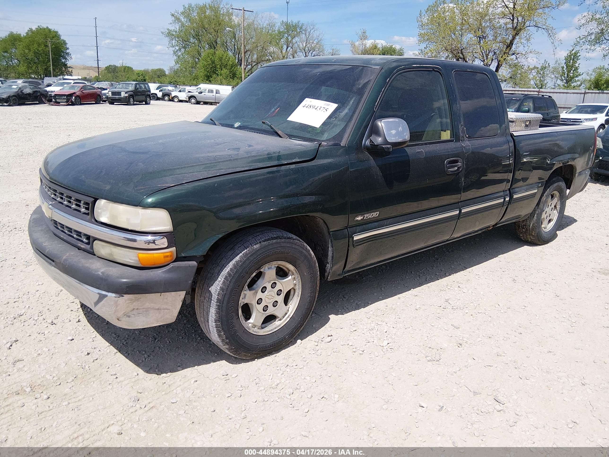 2002 Chevrolet Silverado 1500 Ls Green vin: 2GCEC19W921297657