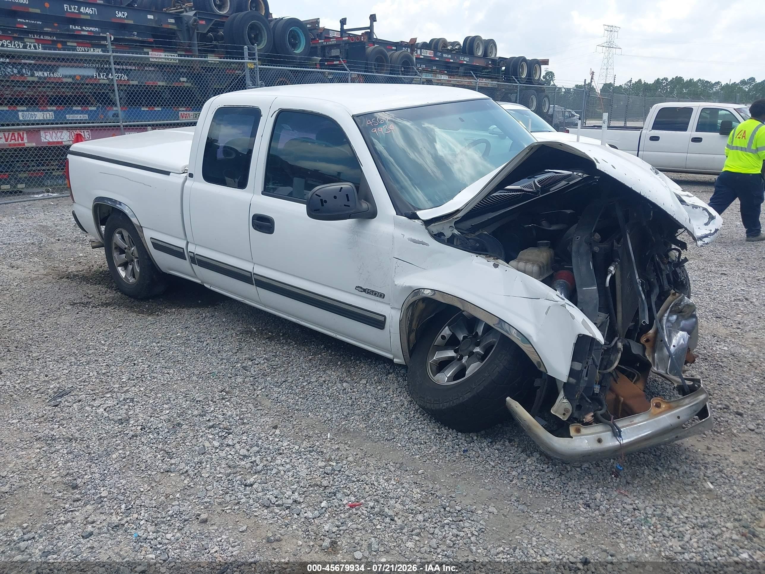 1999 Chevrolet Silverado 1500 Ls White vin: 2GCEC19WXX1154384
