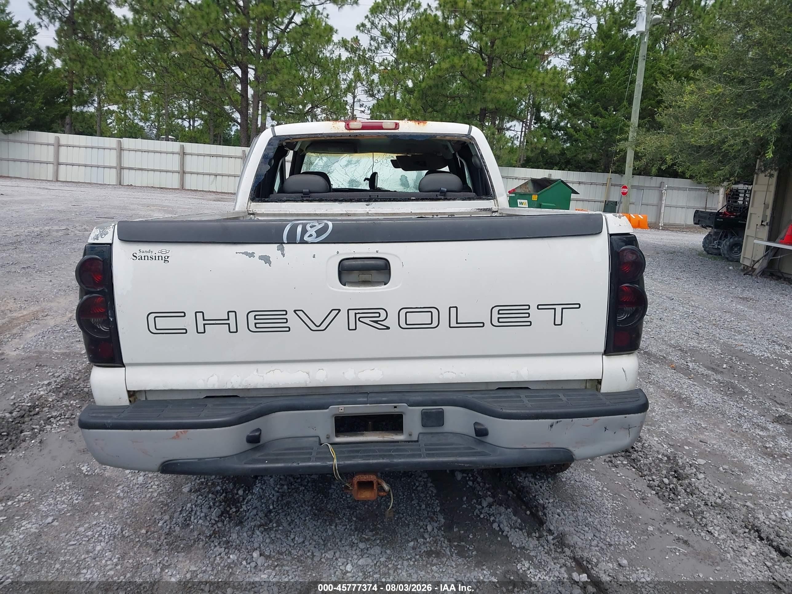 2003 Chevrolet Silverado 1500 Work Truck White vin: 2GCEC19X131340866