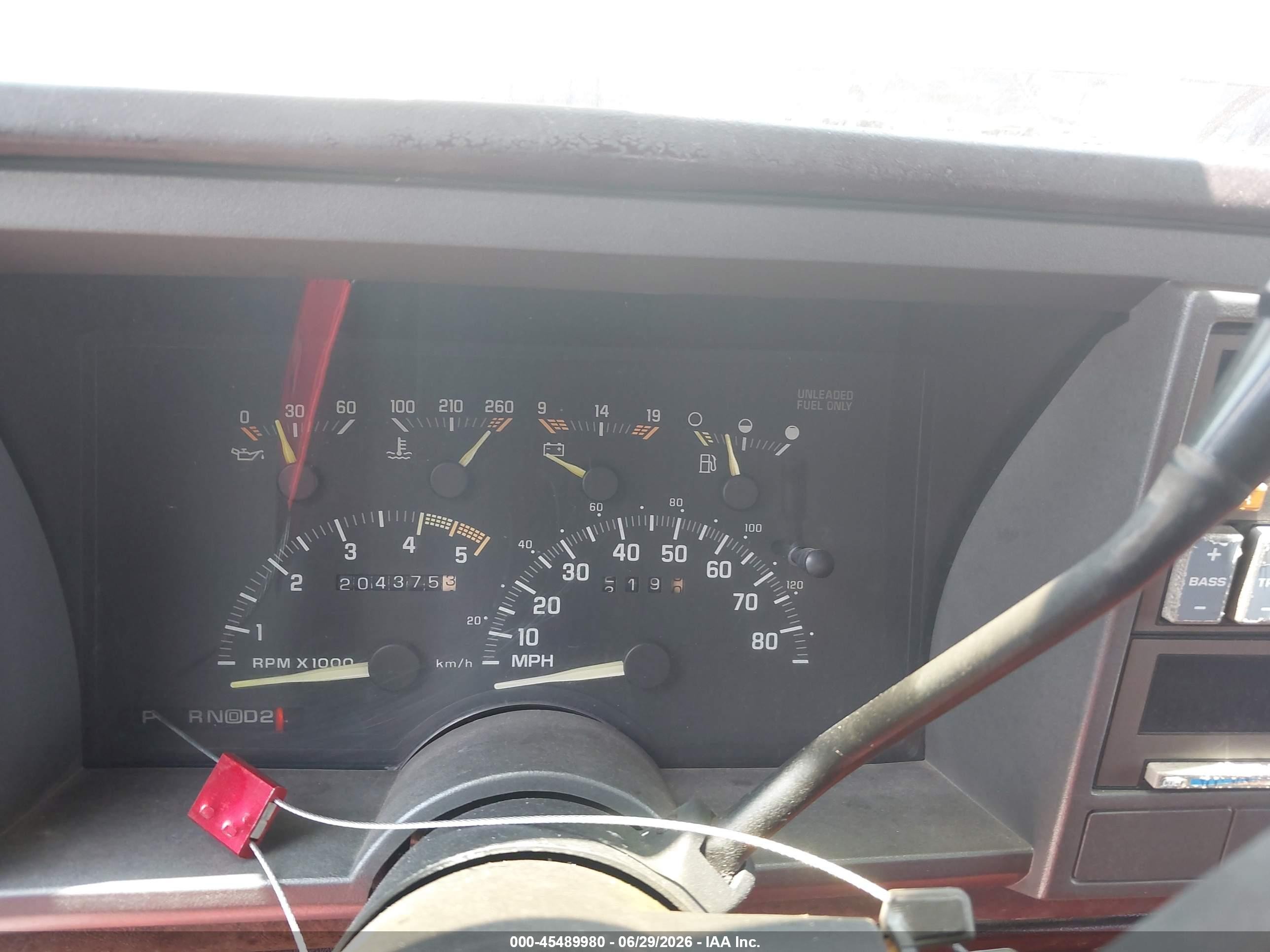 1993 Chevrolet Gmt-400 C1500 Red vin: 2GCEC19Z6P1200190