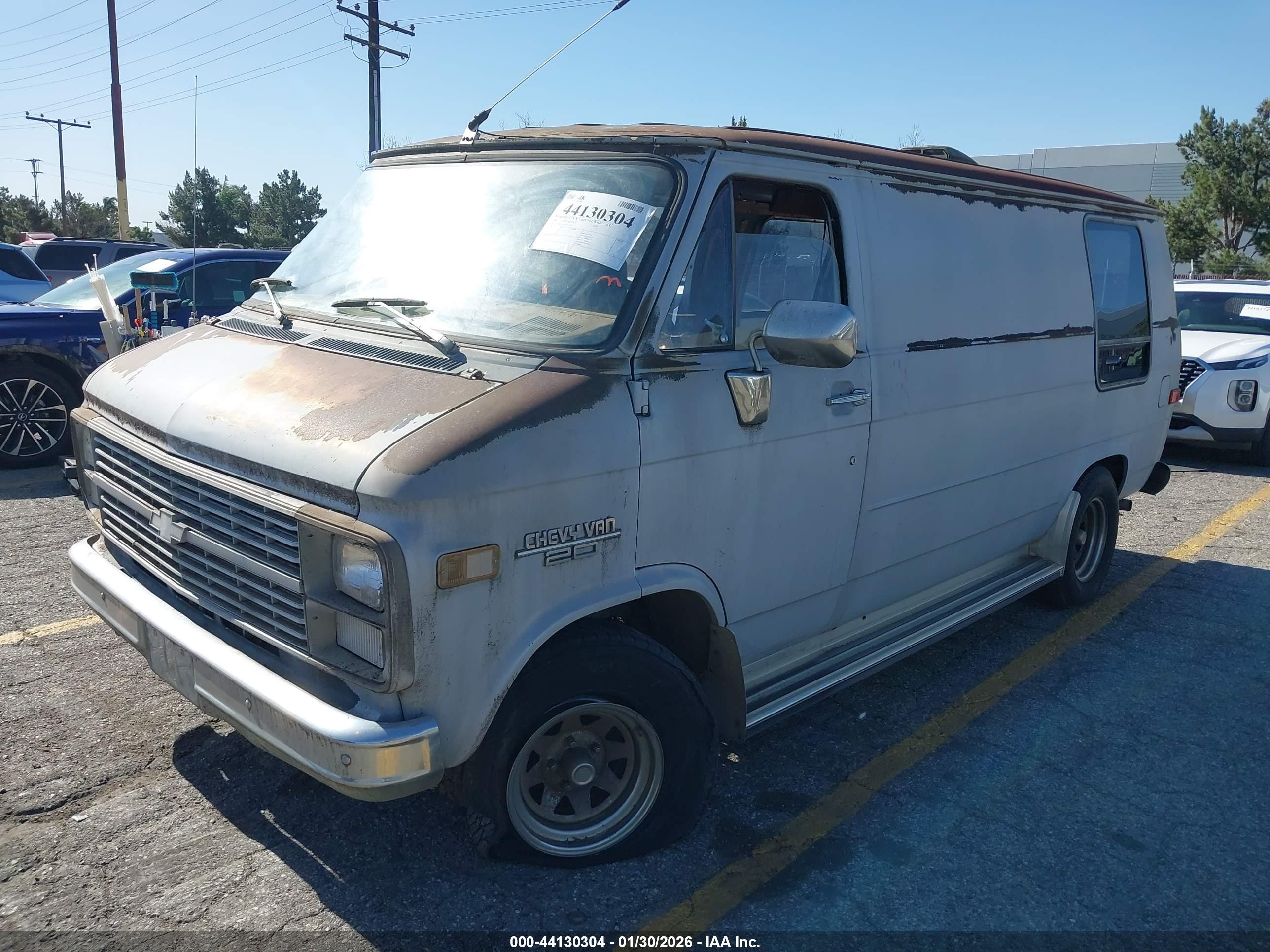 1983 Chevrolet G20   Gray vin: 2GCEG25H7D4147405