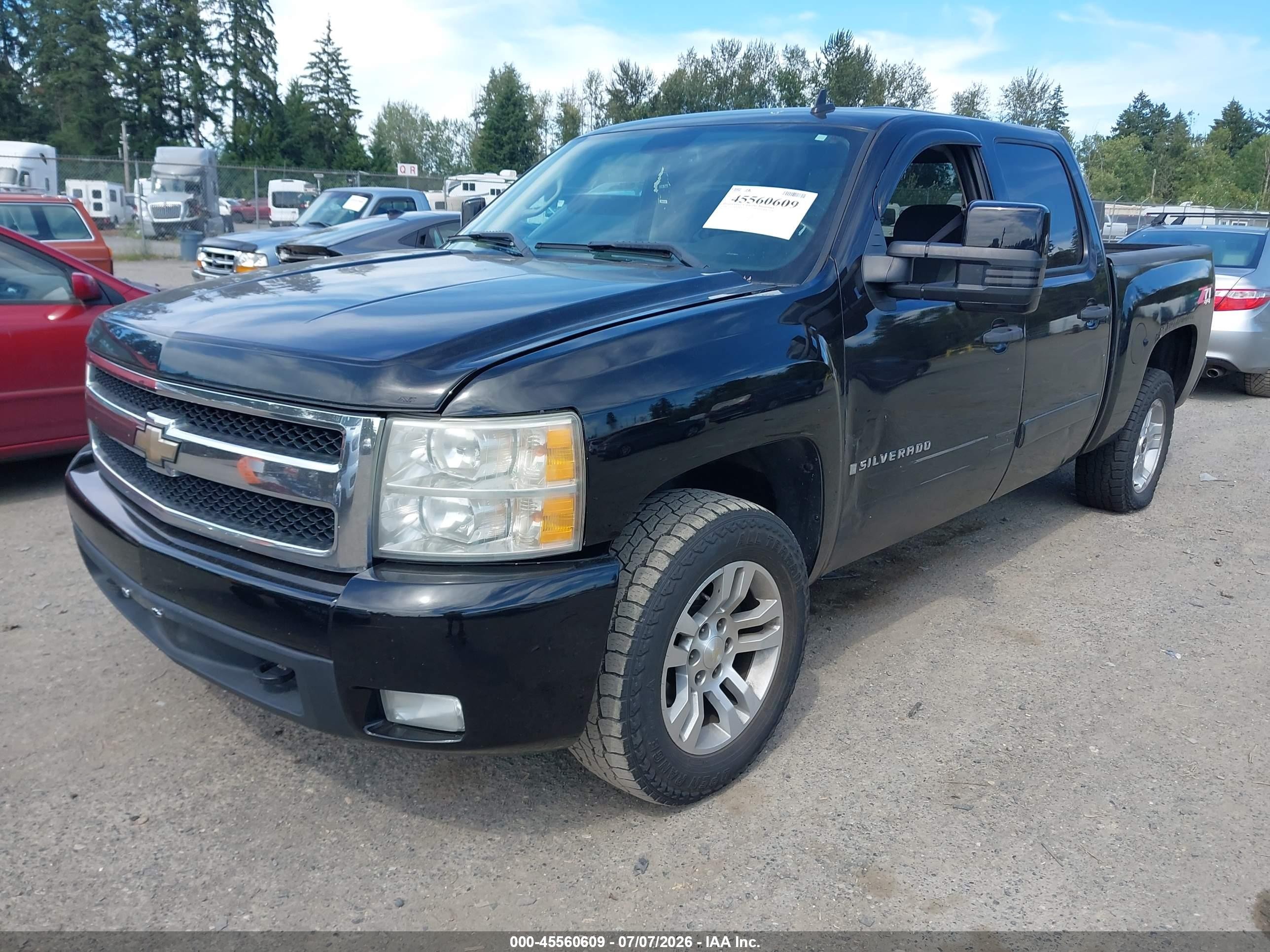 2008 Chevrolet Silverado 1500 Lt1/lt2/ltz/work Truck Black vin: 2GCEK133181305079