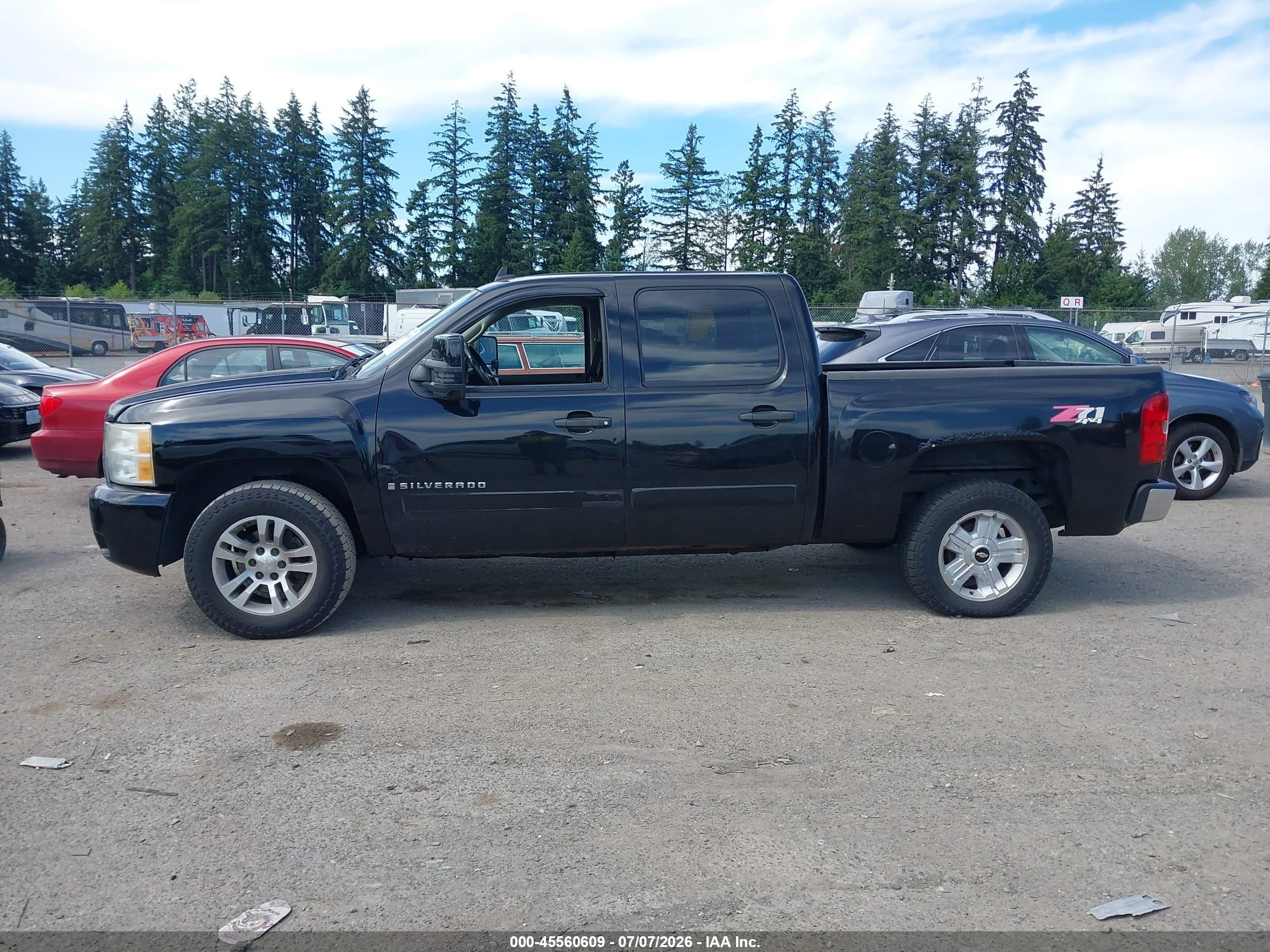 2008 Chevrolet Silverado 1500 Lt1/lt2/ltz/work Truck Black vin: 2GCEK133181305079
