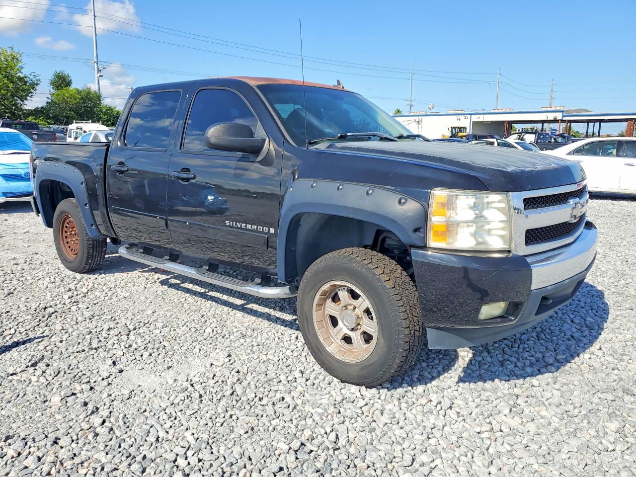 2007 Chevrolet Silverado K1500 Crew Cab Black vin: 2GCEK133971655980