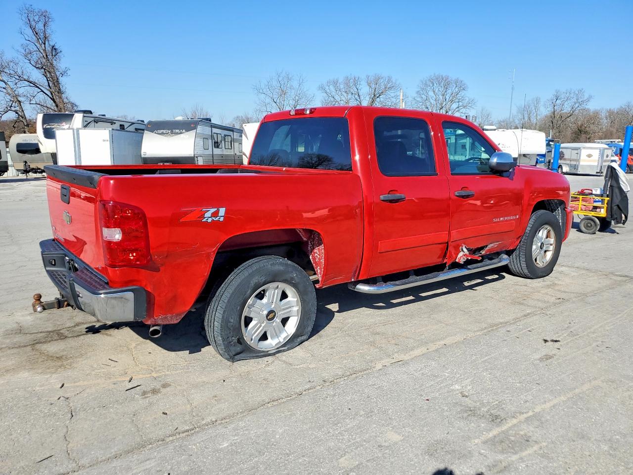 2008 Chevrolet Silverado K1500 Red vin: 2GCEK133981189713
