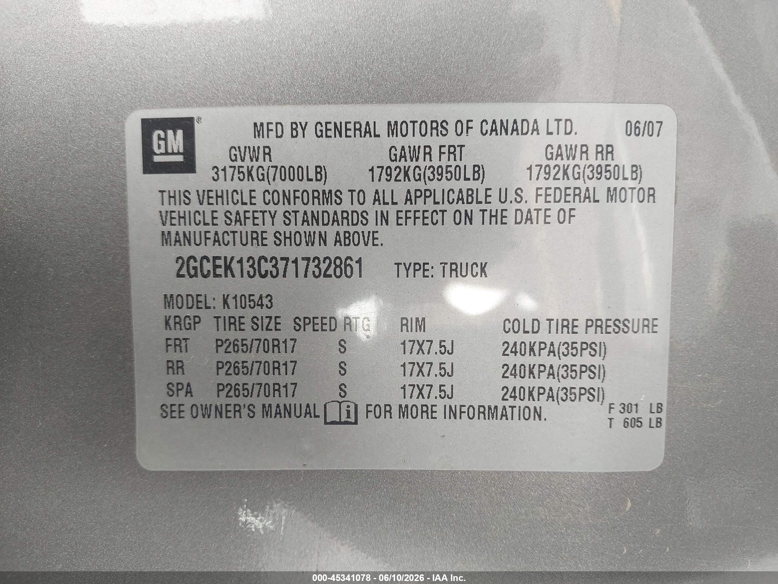 2007 Chevrolet Silverado 1500 Ls Gray vin: 2GCEK13C371732861