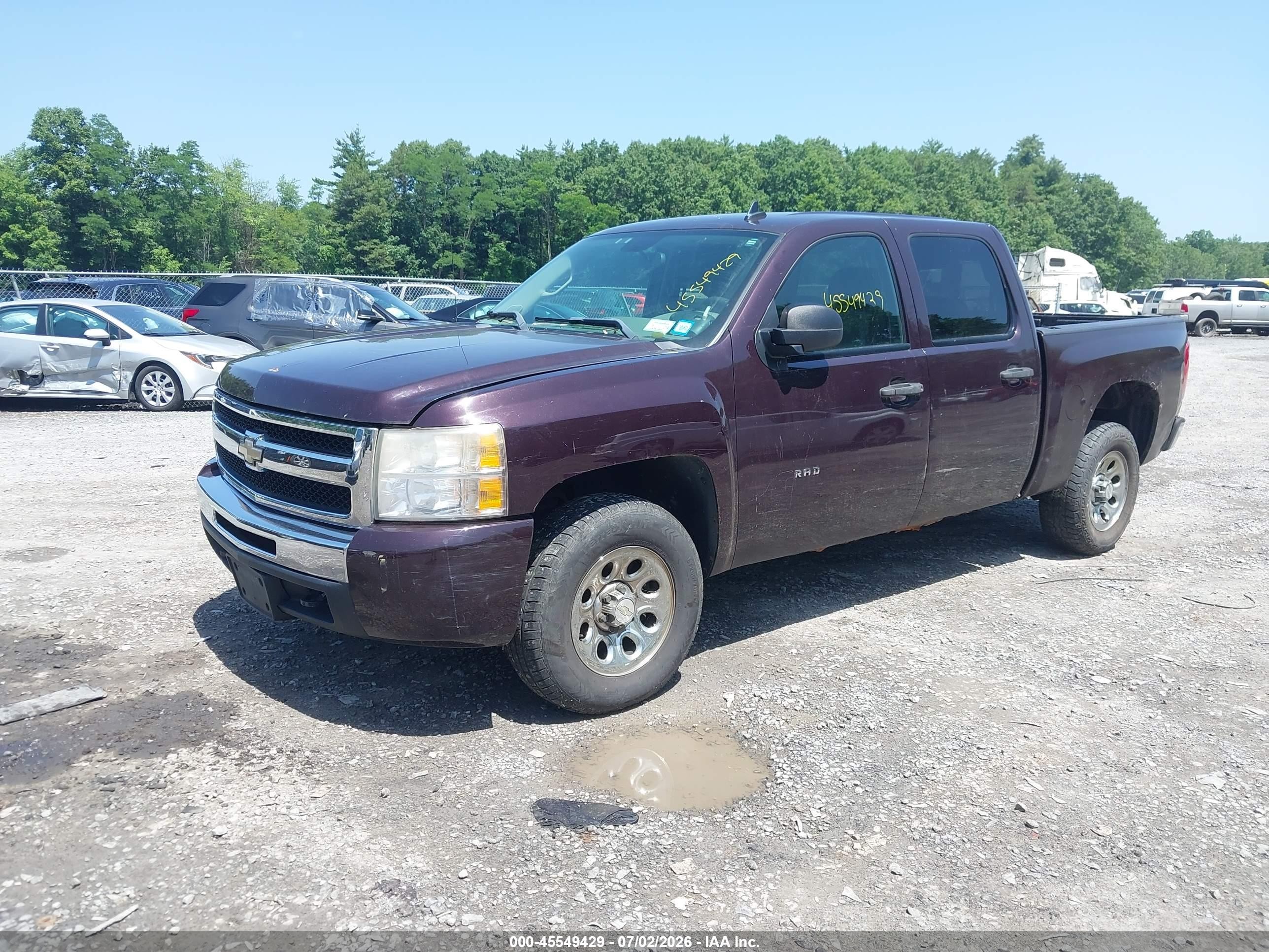 2009 Chevrolet Silverado 1500 Ls Темно-бордовый vin: 2GCEK13C791111822