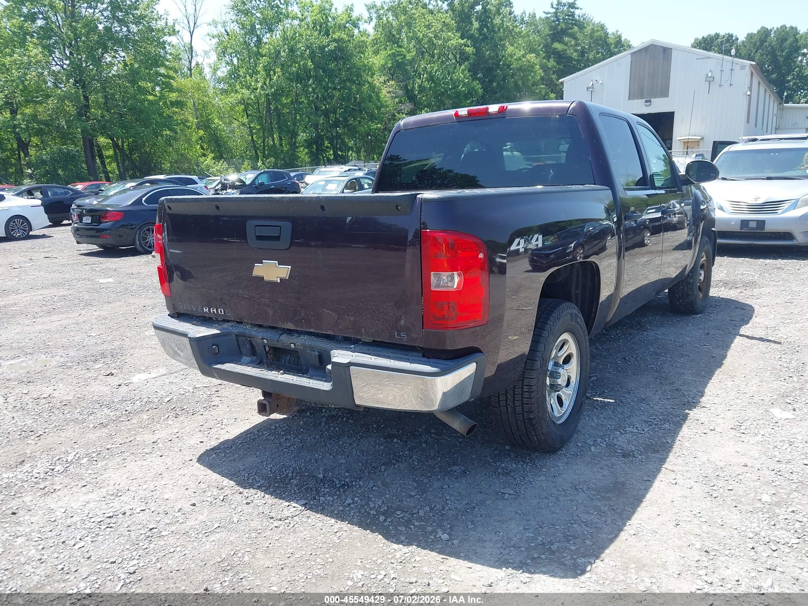 2009 Chevrolet Silverado 1500 Ls Темно-бордовый vin: 2GCEK13C791111822
