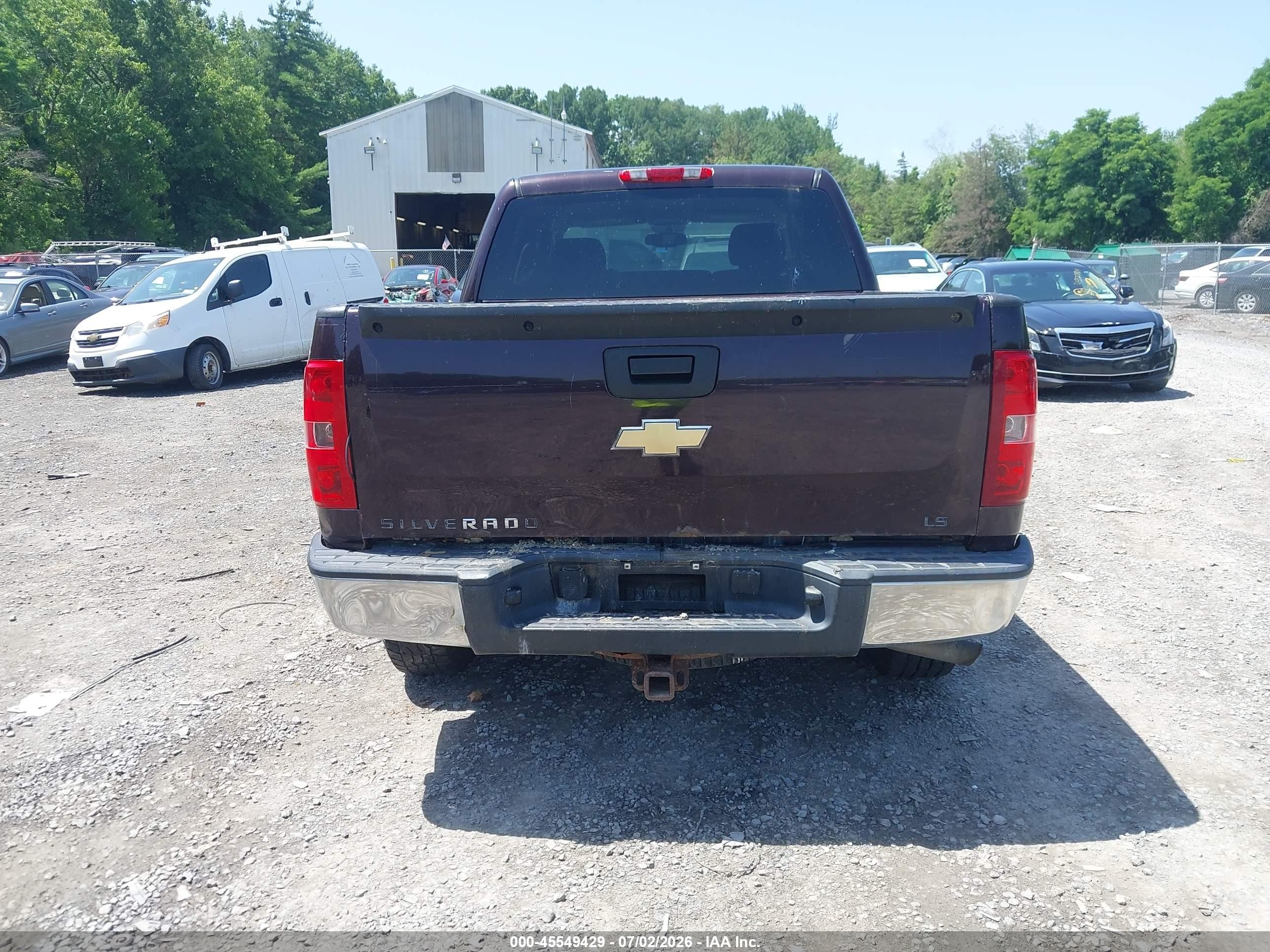 2009 Chevrolet Silverado 1500 Ls Темно-бордовый vin: 2GCEK13C791111822