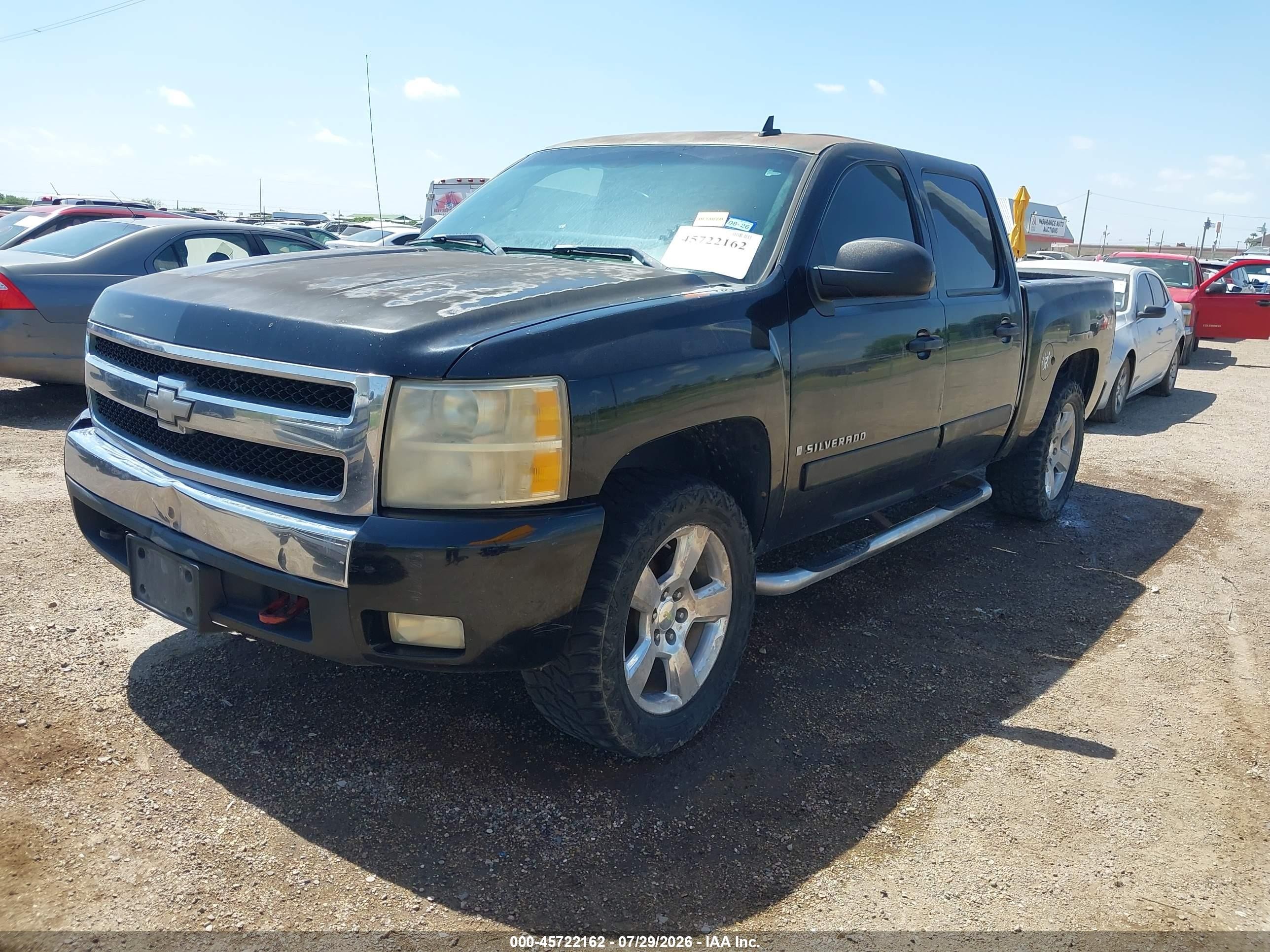 2008 Chevrolet Silverado 1500 Lt2 Black vin: 2GCEK13JX81312157