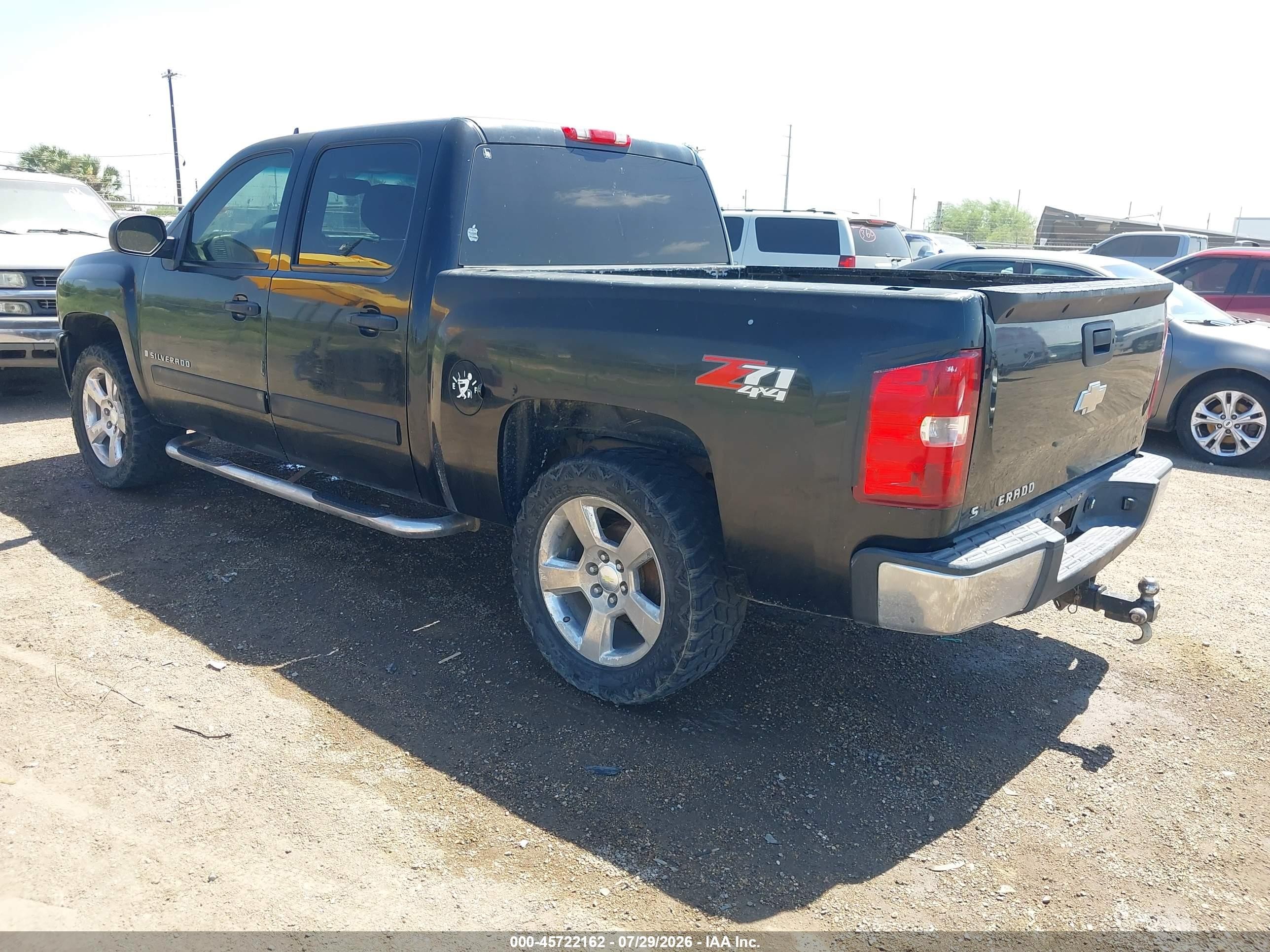 2008 Chevrolet Silverado 1500 Lt2 Black vin: 2GCEK13JX81312157