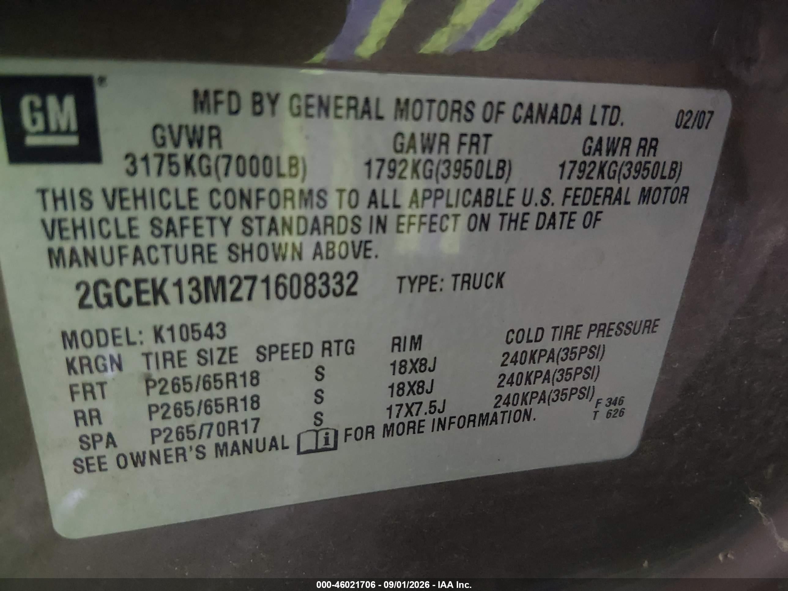 2007 Chevrolet Silverado 1500 Lt1 Brown vin: 2GCEK13M271608332