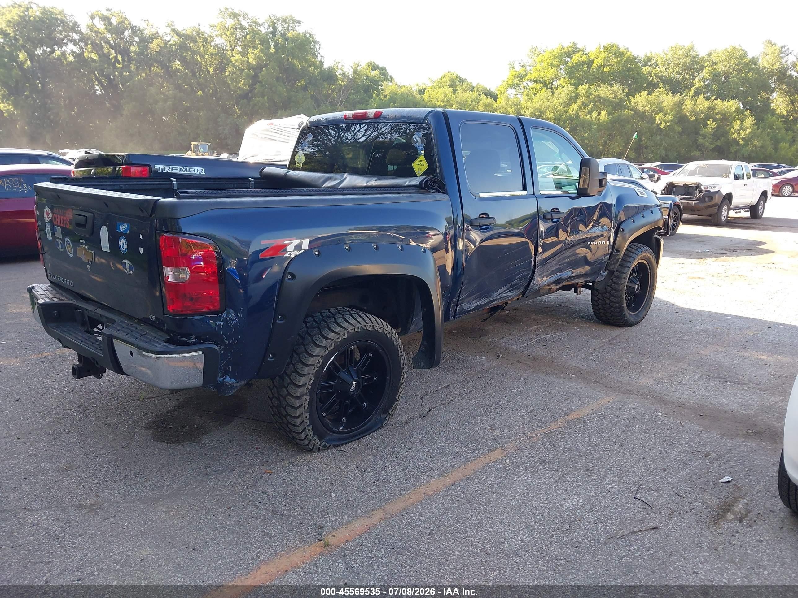2008 Chevrolet Silverado 1500 Lt1 Blue vin: 2GCEK13M281118717