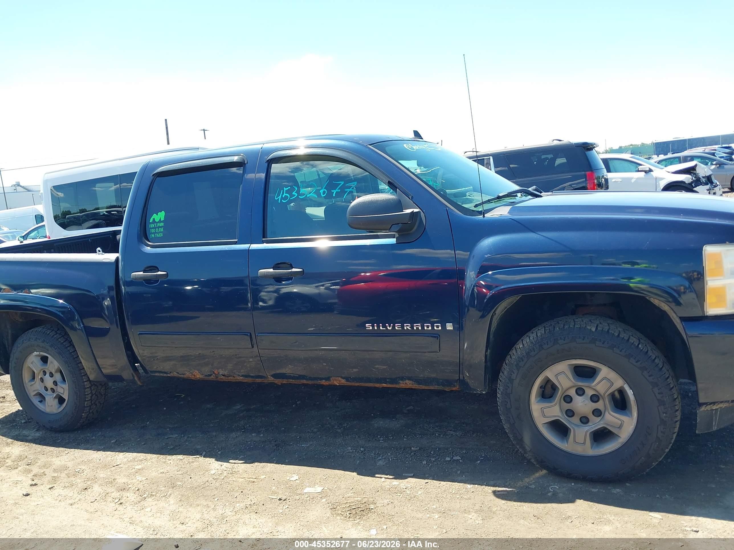 2007 Chevrolet Silverado 1500 Lt1 Blue vin: 2GCEK13M471512072
