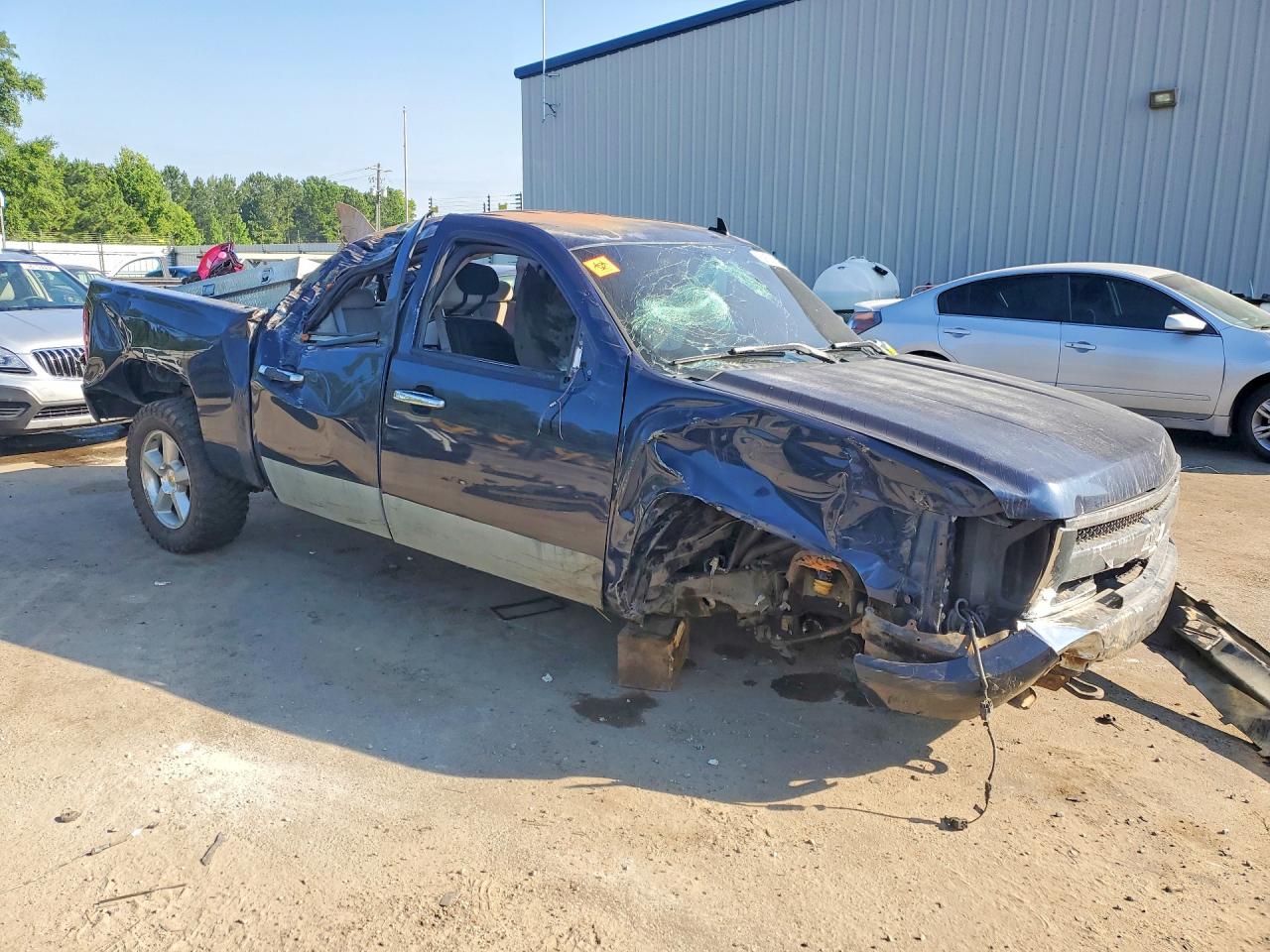 2007 Chevrolet Silverado K1500 Crew Cab Blue vin: 2GCEK13M471570585