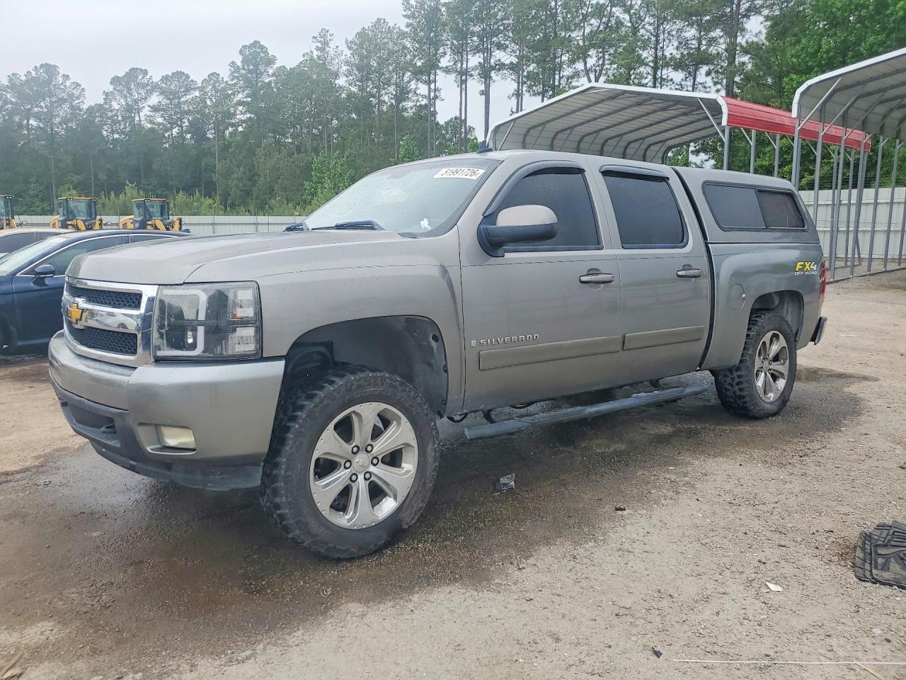 2007 Chevrolet Silverado K1500 Crew Cab Gray vin: 2GCEK13M671629250