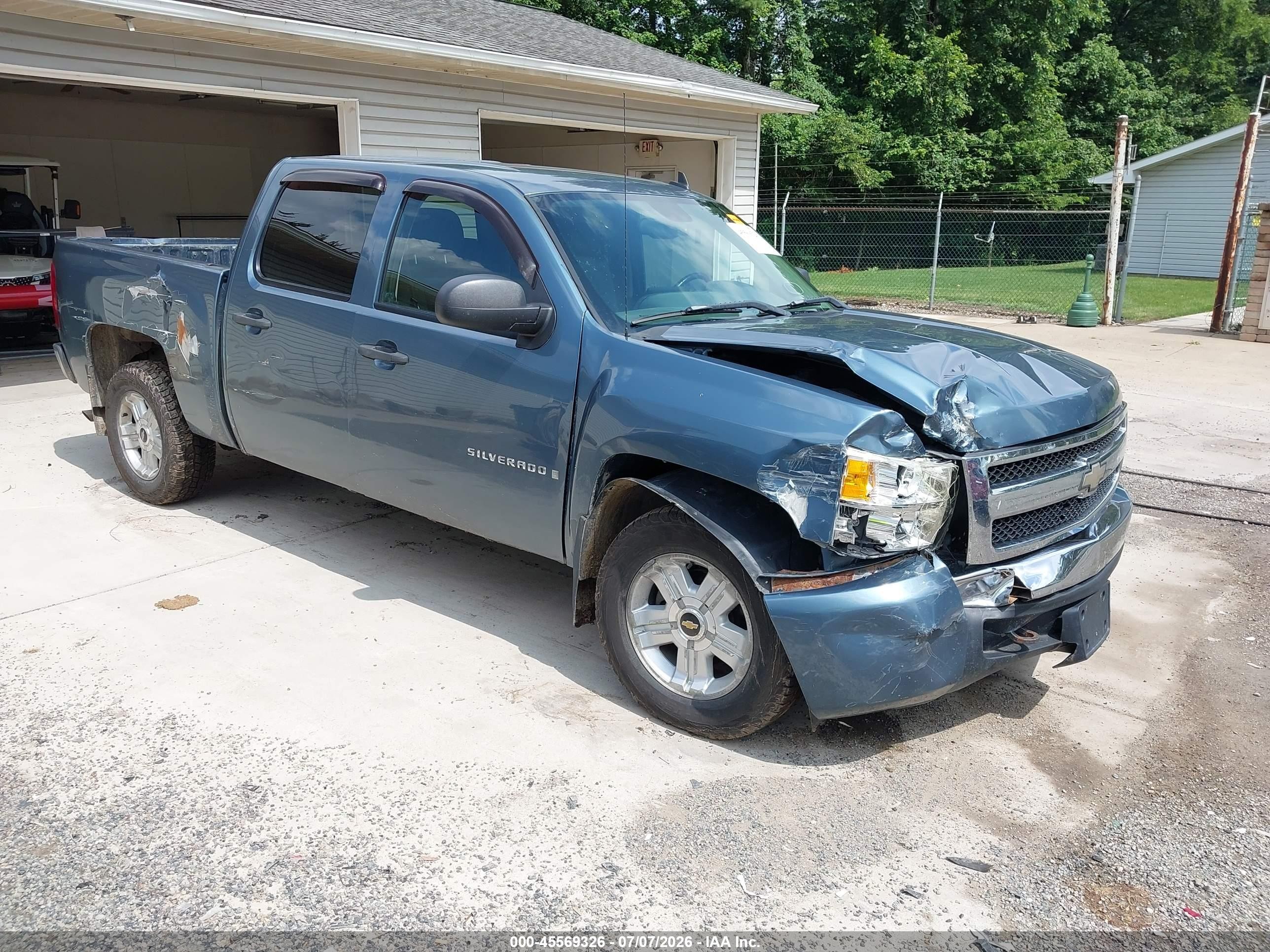 2008 Chevrolet Silverado 1500 Lt1 Blue vin: 2GCEK13M681229724