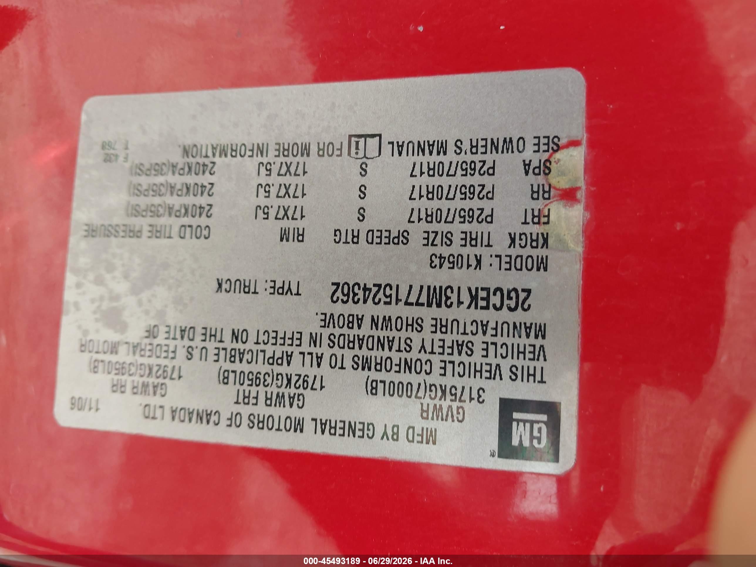 2007 Chevrolet Silverado 1500 Ltz Red vin: 2GCEK13M771524362