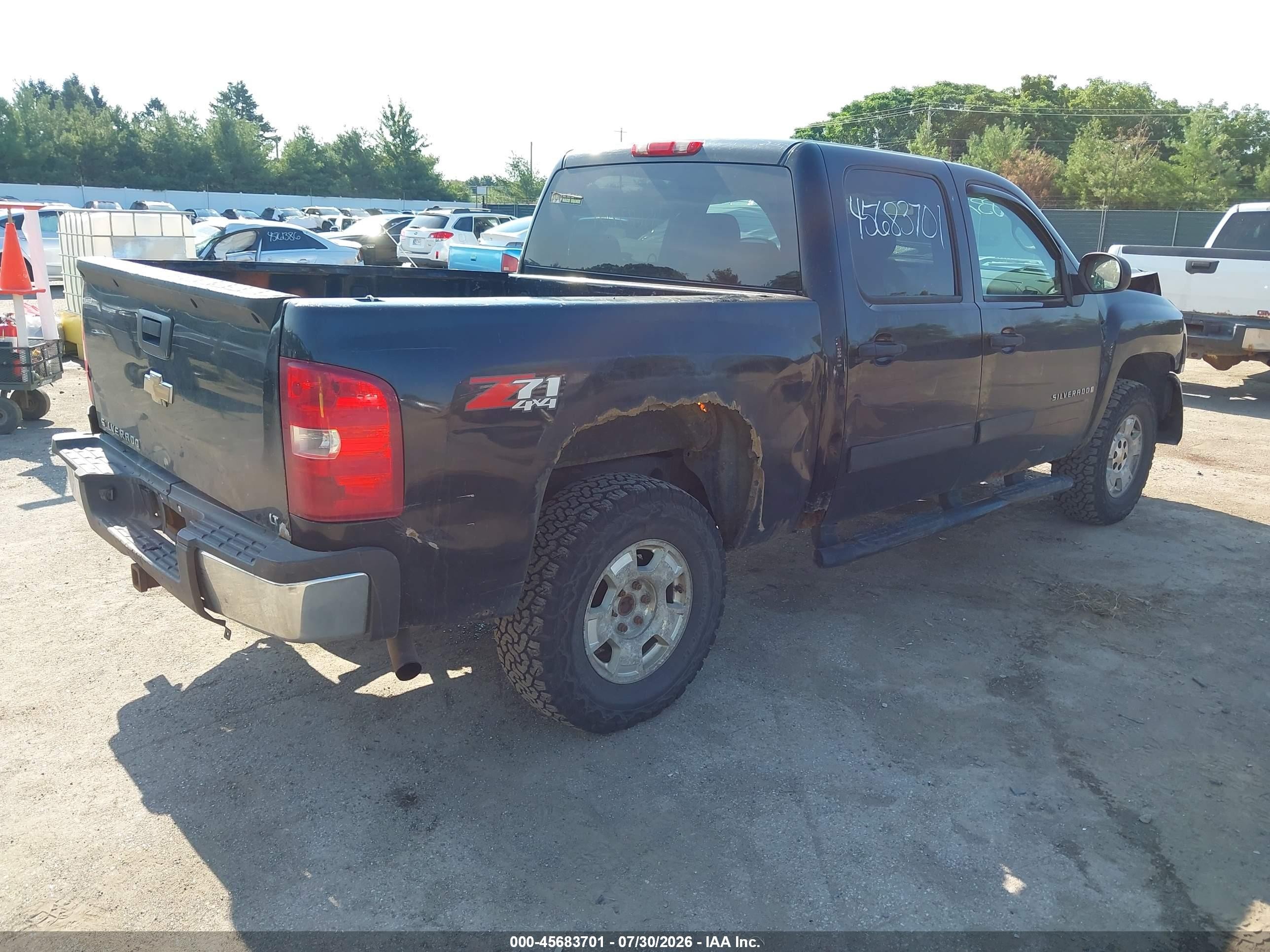 2008 Chevrolet Silverado 1500 Lt1 Black vin: 2GCEK13M781218280
