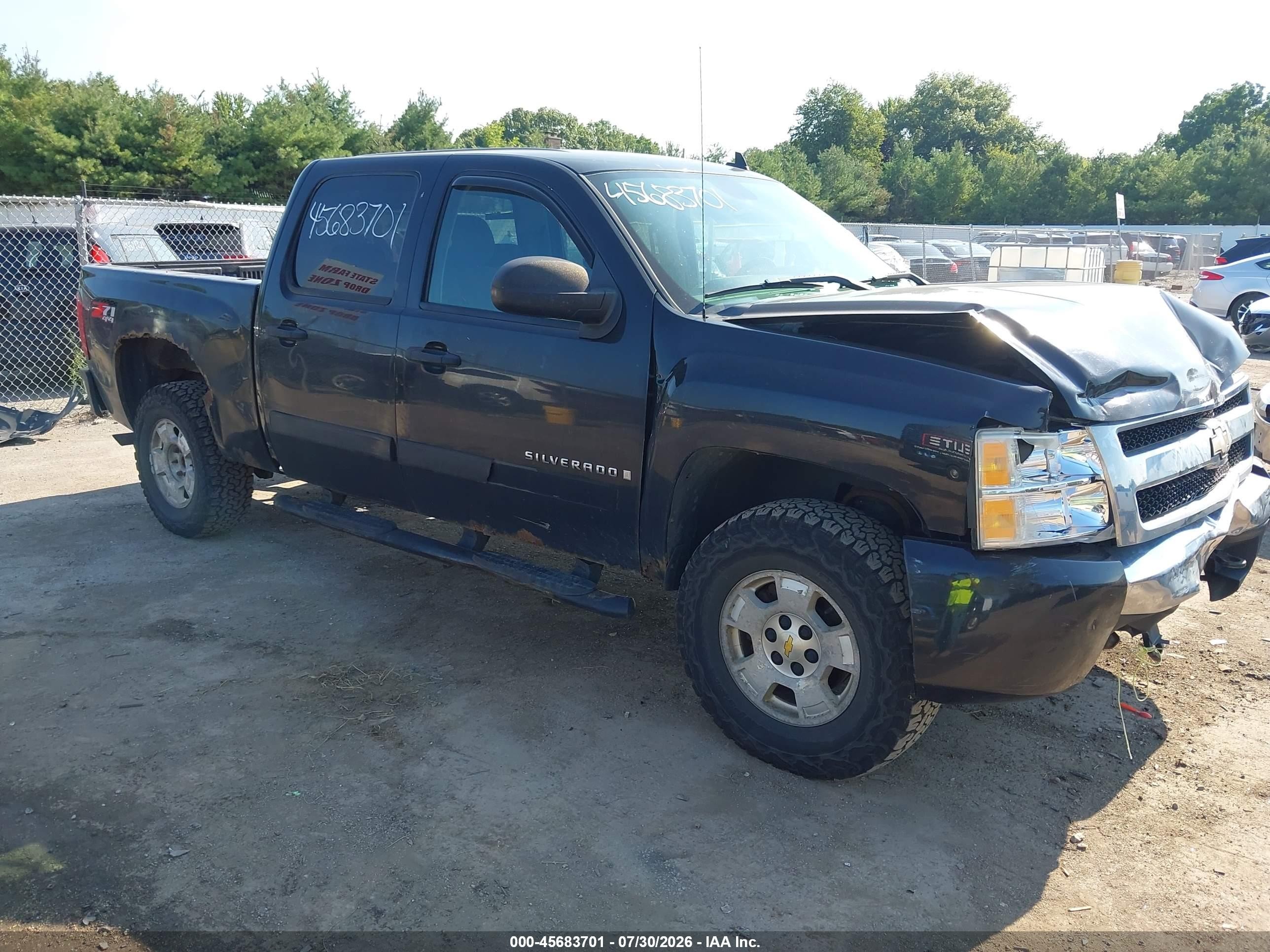 2008 Chevrolet Silverado 1500 Lt1 Black vin: 2GCEK13M781218280