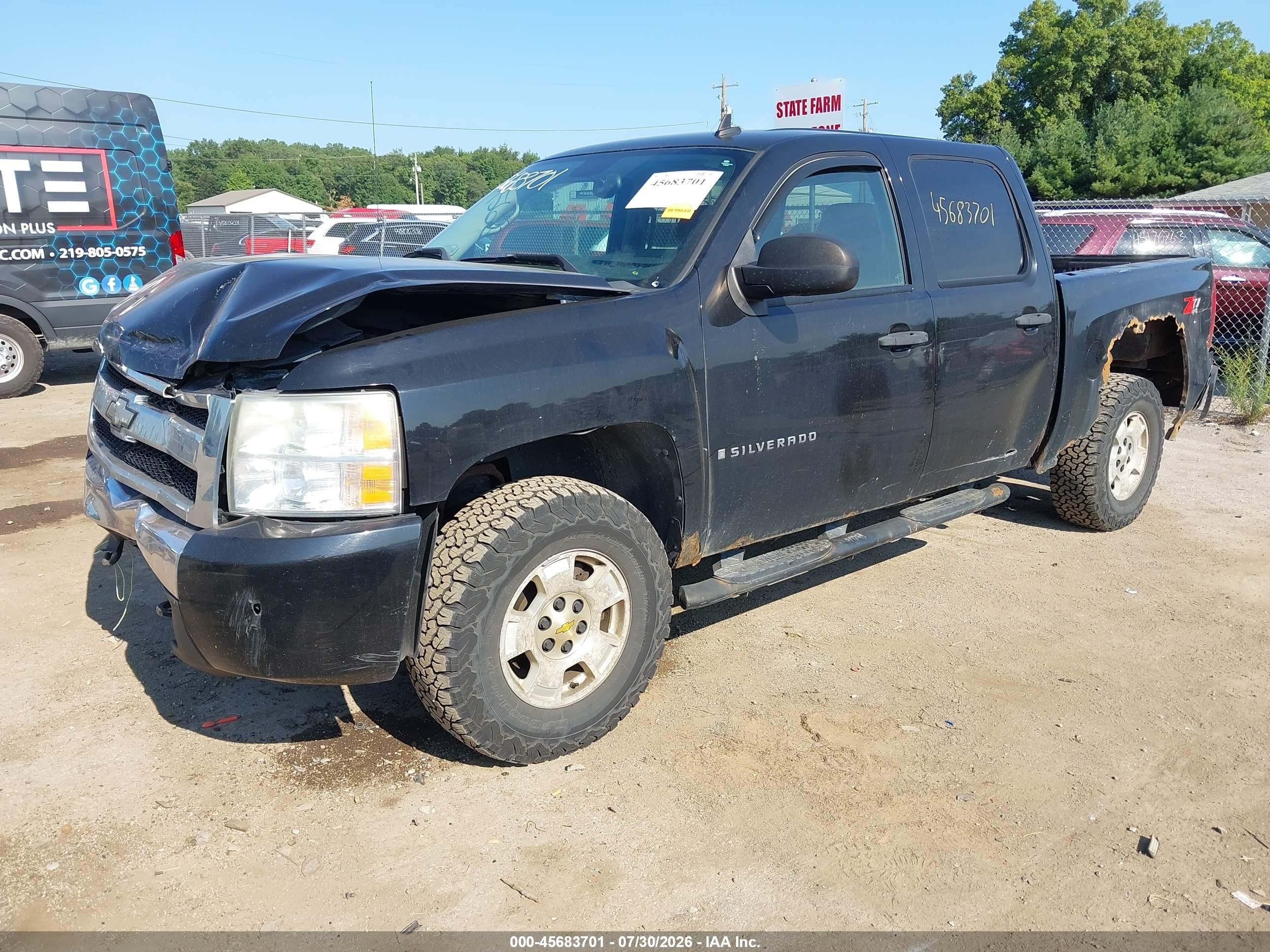 2008 Chevrolet Silverado 1500 Lt1 Black vin: 2GCEK13M781218280