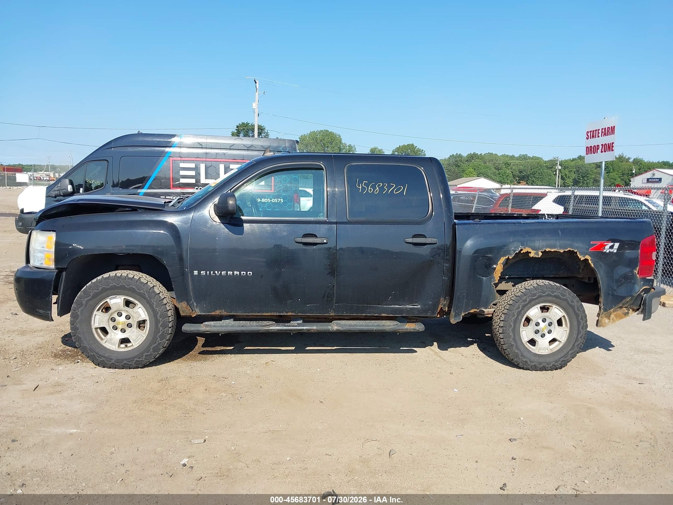 2008 Chevrolet Silverado 1500 Lt1 Black vin: 2GCEK13M781218280