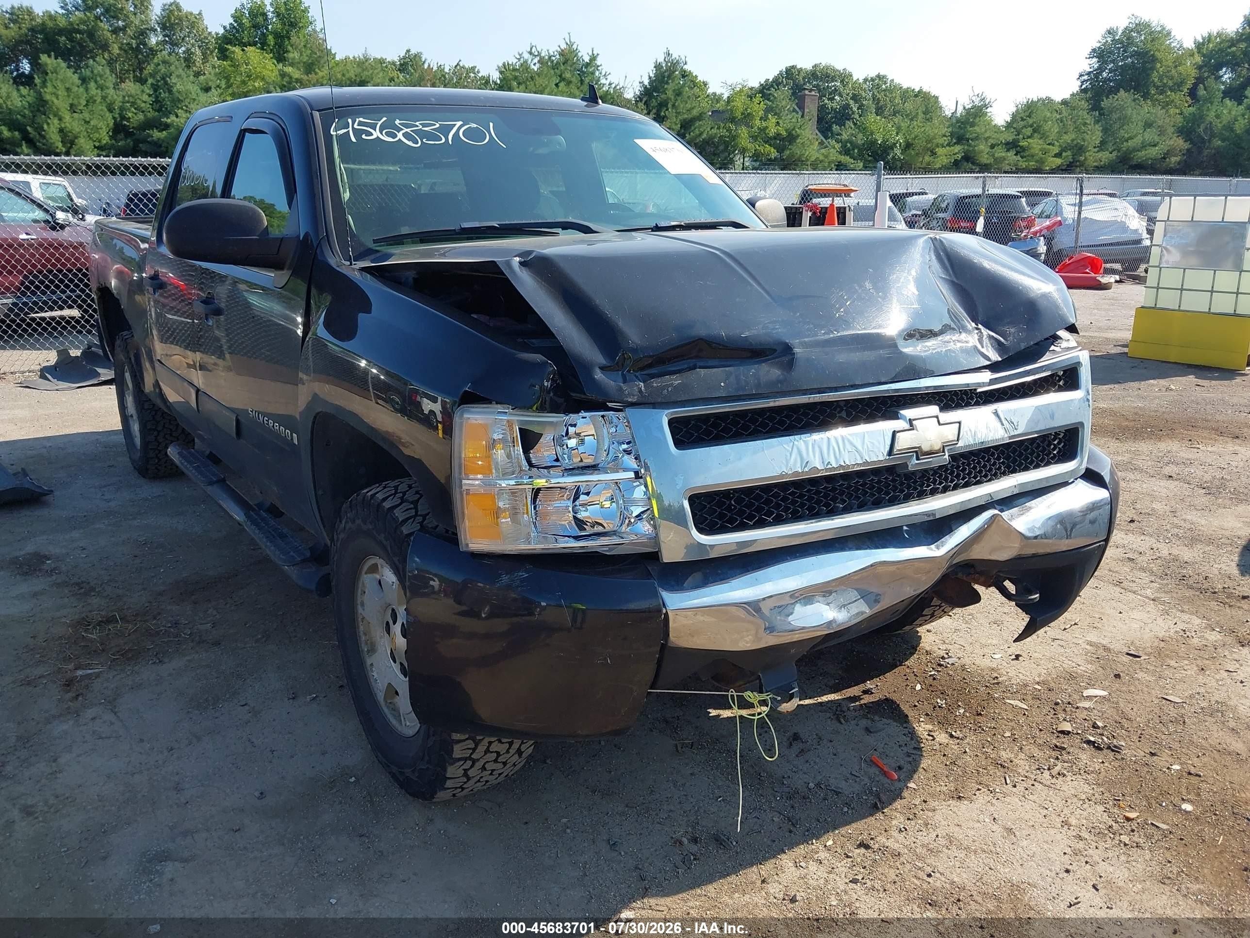 2008 Chevrolet Silverado 1500 Lt1 Black vin: 2GCEK13M781218280