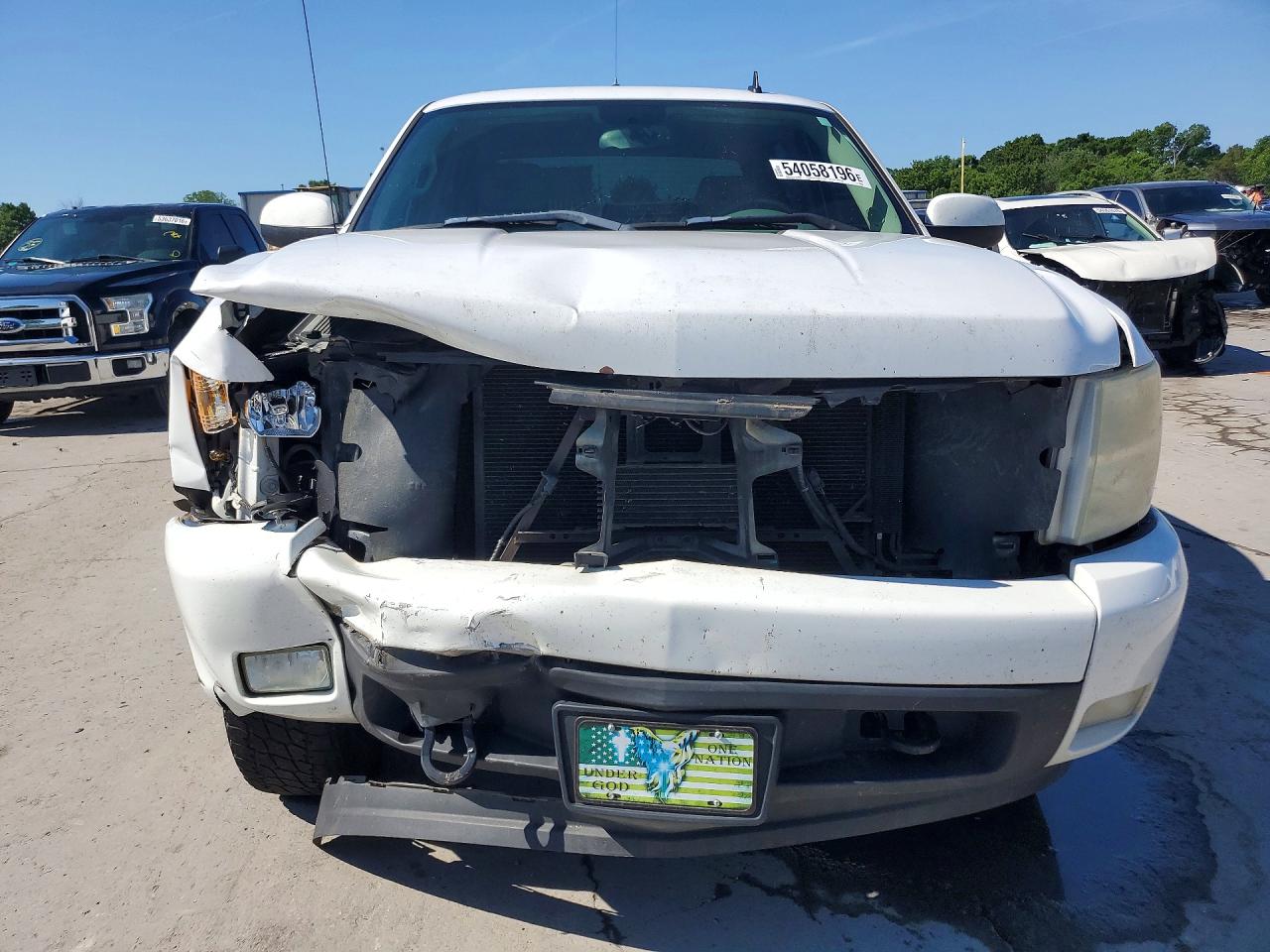 2008 Chevrolet Silverado K1500 White vin: 2GCEK13M781234494