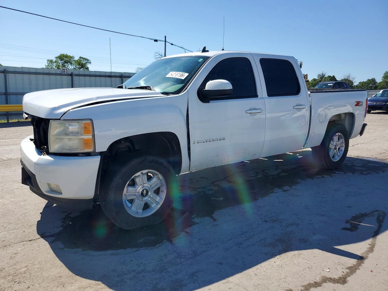 2008 Chevrolet Silverado K1500 White vin: 2GCEK13M781234494