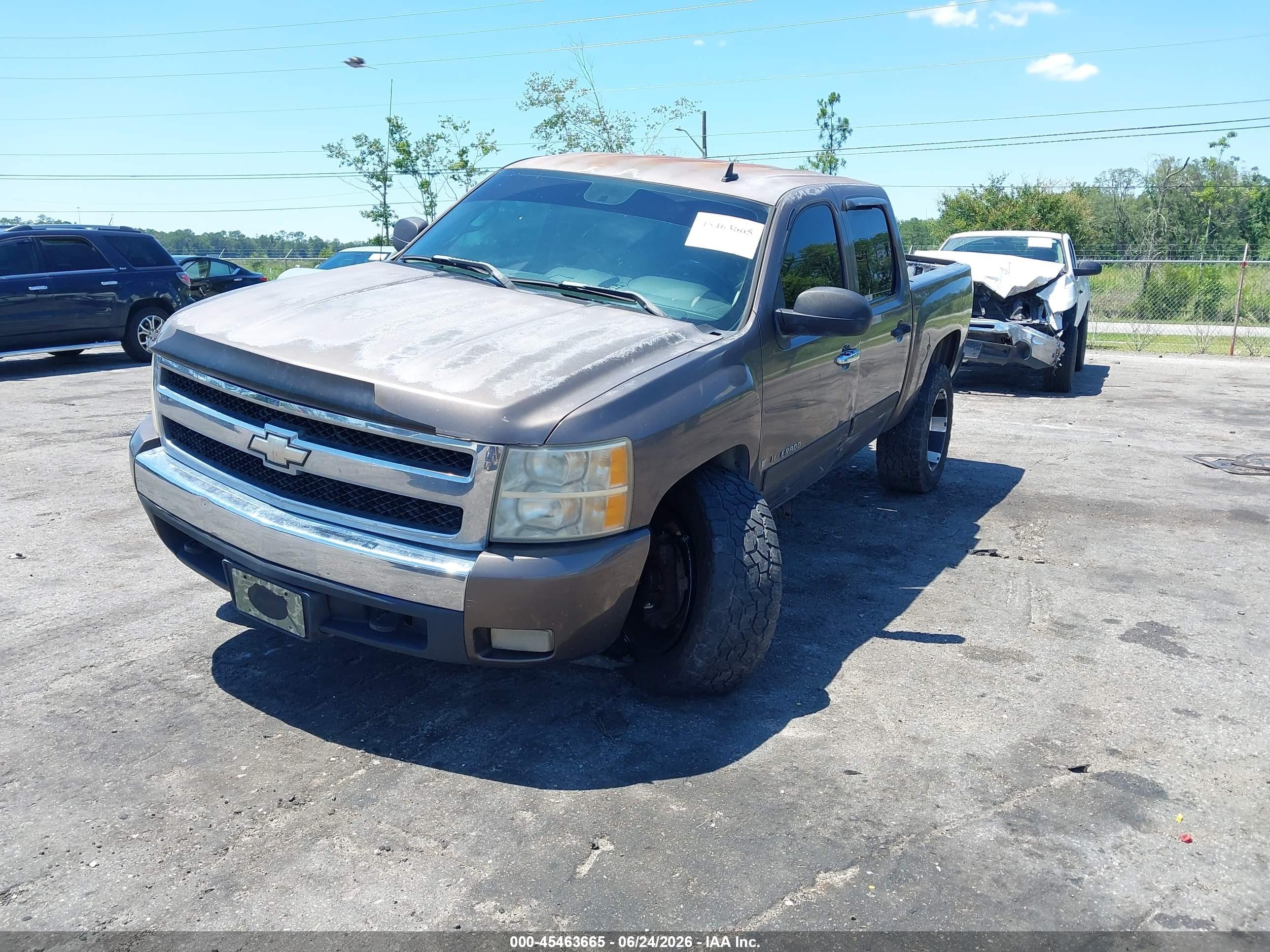 2007 Chevrolet Silverado K1500 Crew Cab Brown vin: 2GCEK13M871551506