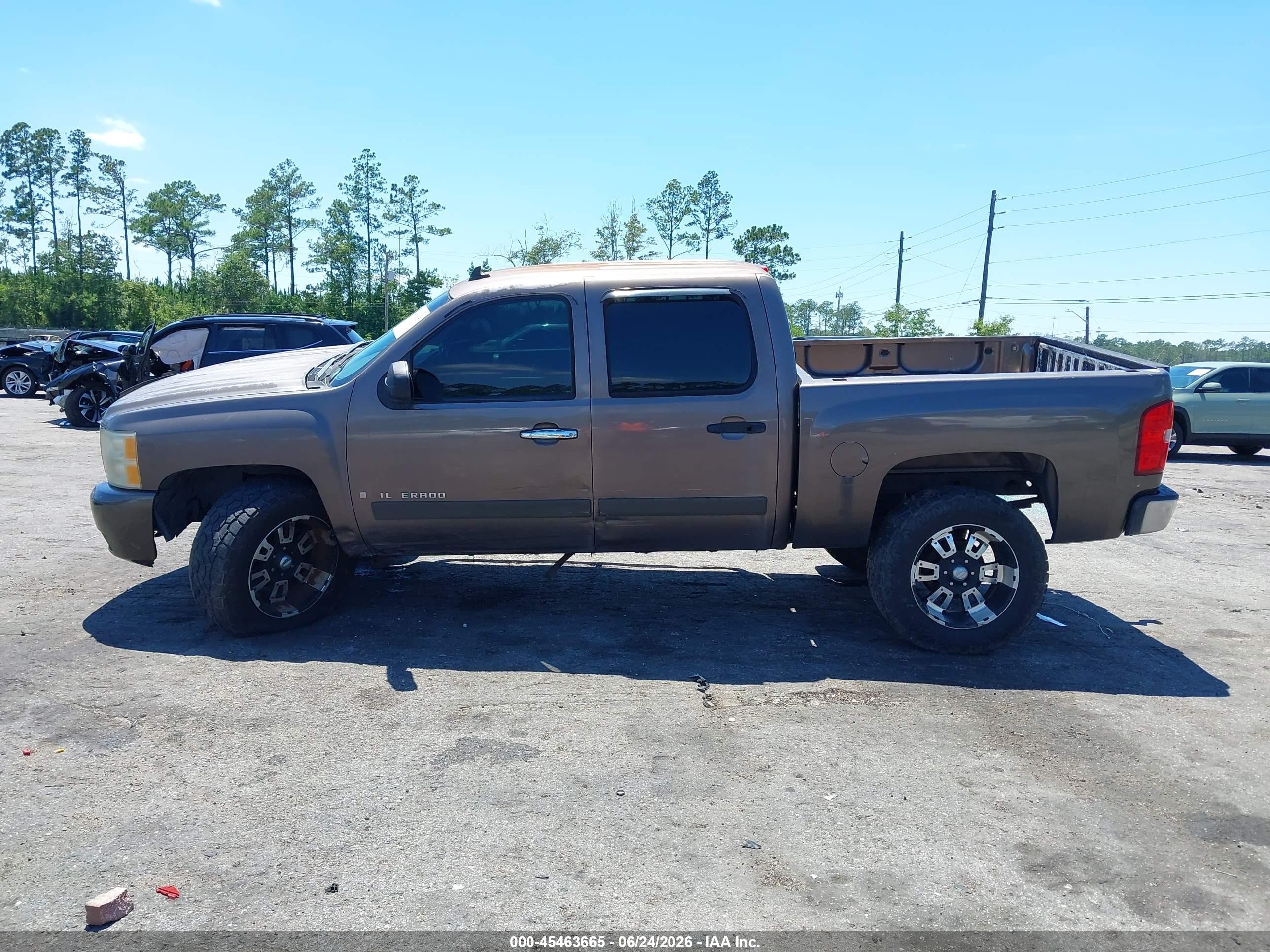 2007 Chevrolet Silverado K1500 Crew Cab Brown vin: 2GCEK13M871551506