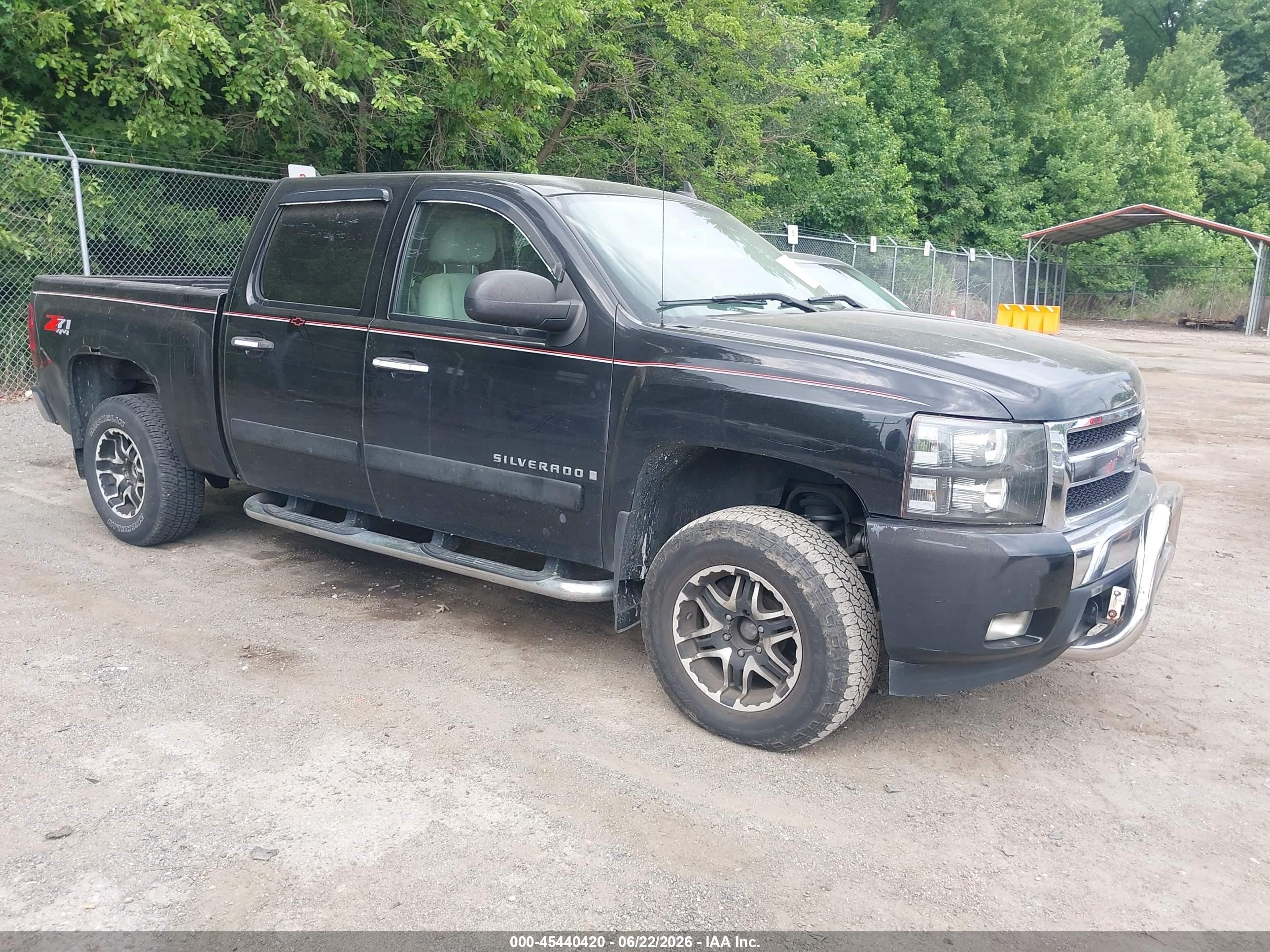 2007 Chevrolet Silverado 1500 Lt1 Black vin: 2GCEK13M971588919