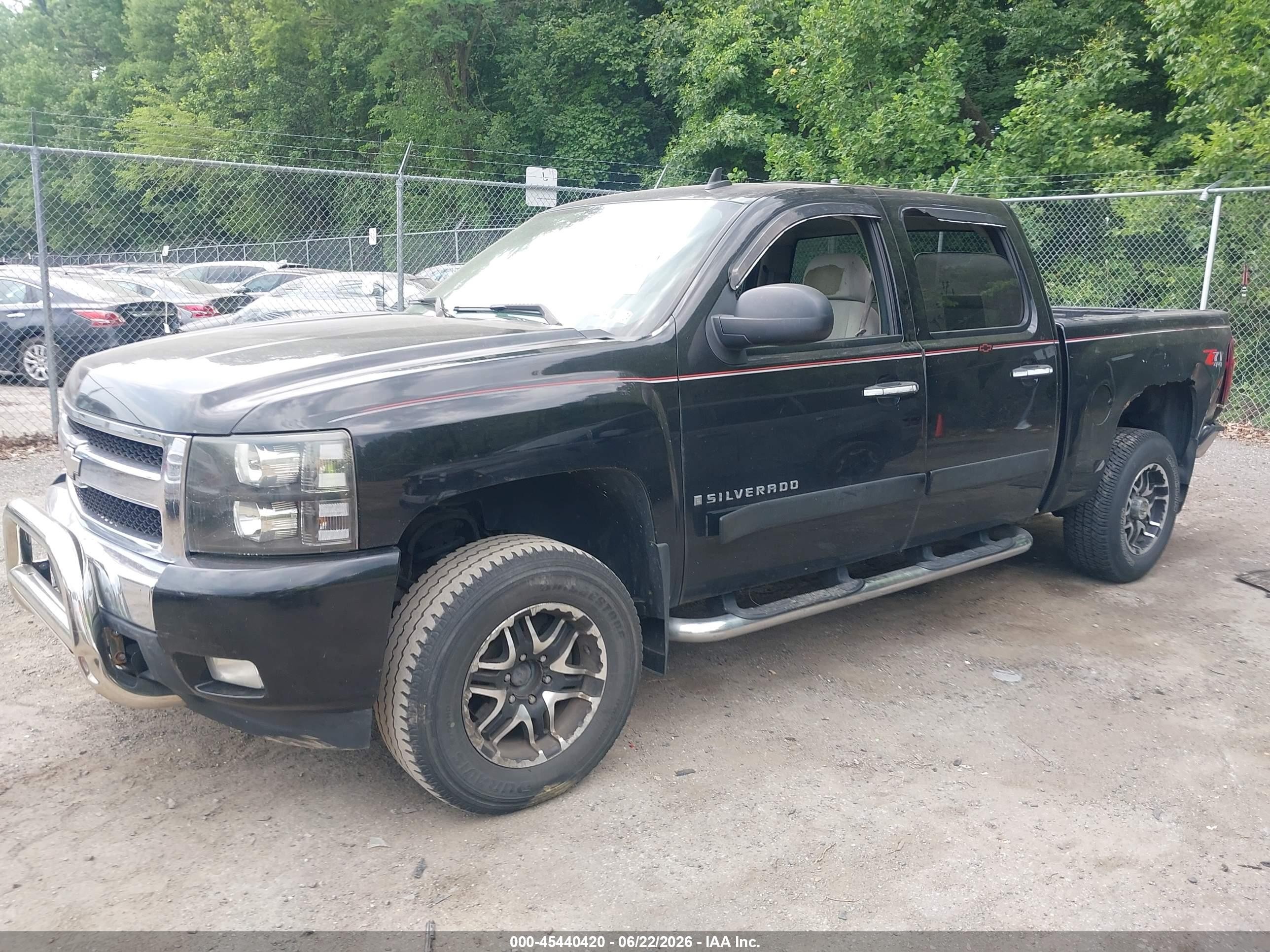 2007 Chevrolet Silverado 1500 Lt1 Black vin: 2GCEK13M971588919
