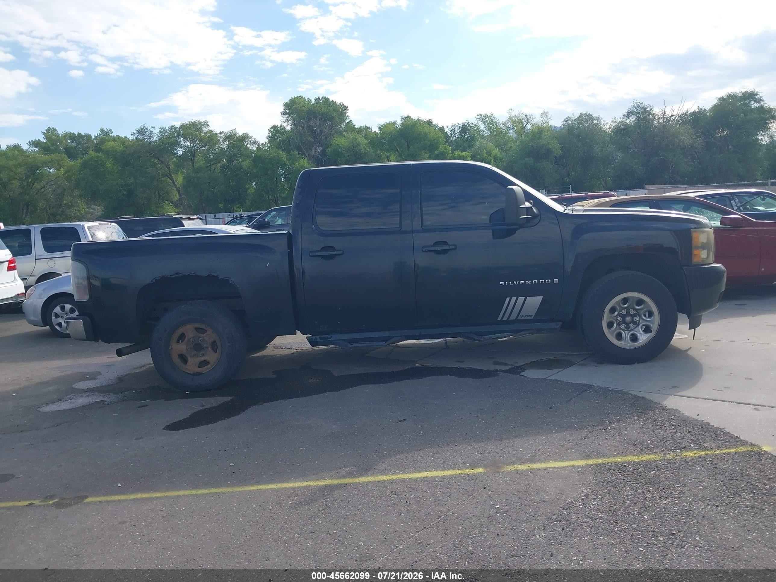 2008 Chevrolet Silverado 1500 Lt1/lt2/ltz/work Truck Black vin: 2GCEK13MX81245585