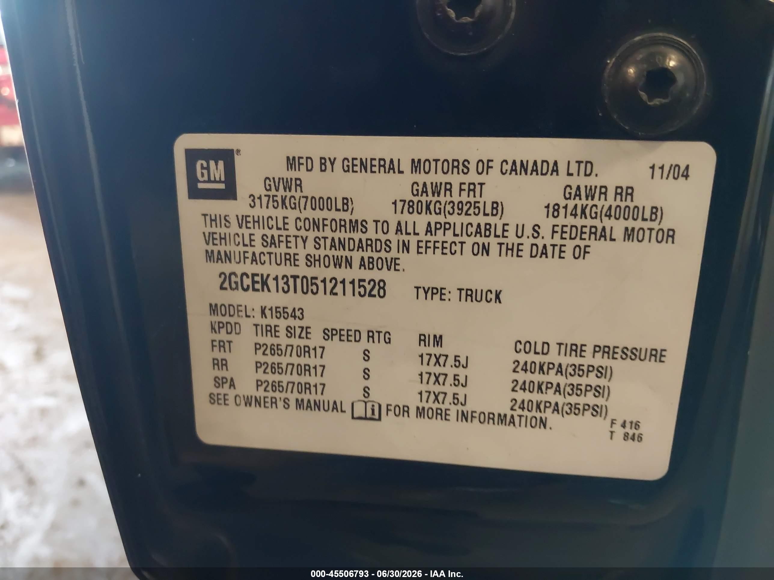 2005 Chevrolet Silverado 1500 Z71 Blue vin: 2GCEK13T051211528