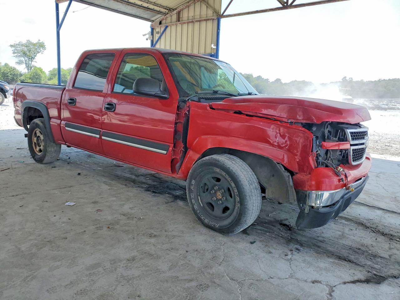 2006 Chevrolet Silverado K1500 Red vin: 2GCEK13T061171081