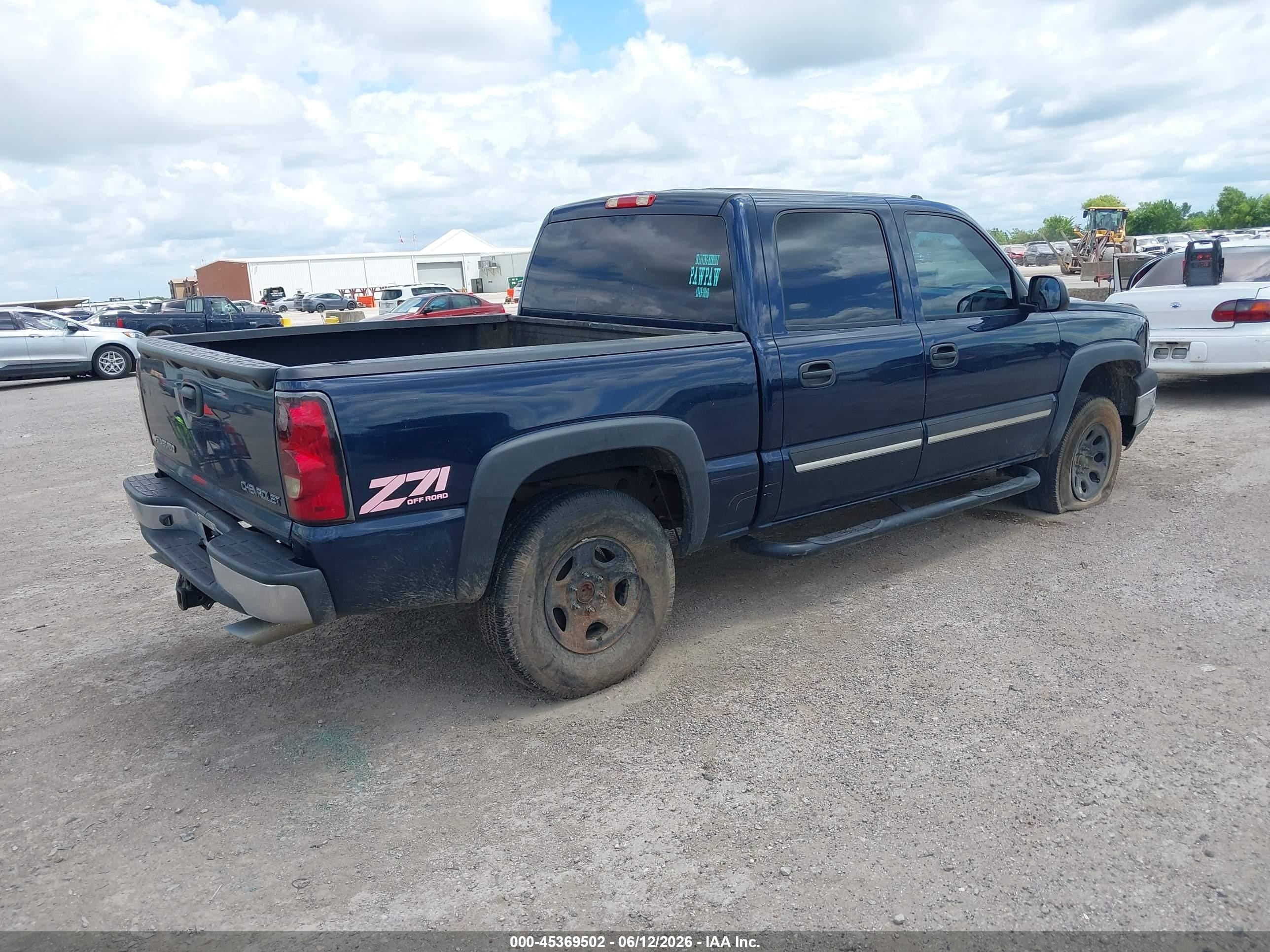2005 Chevrolet Silverado 1500 Z71 Blue vin: 2GCEK13T151167474